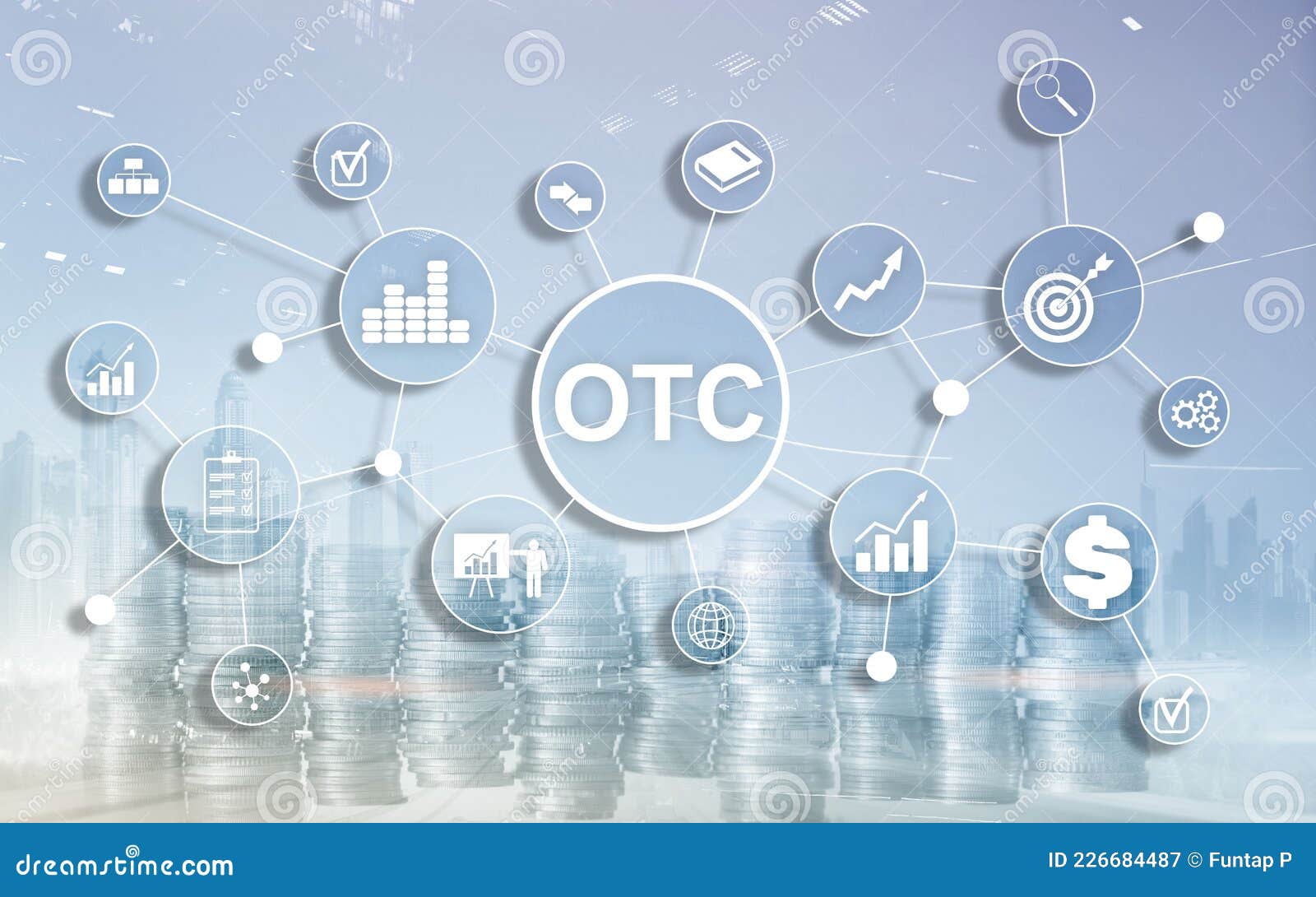over the counter. otc. trading stock market concept