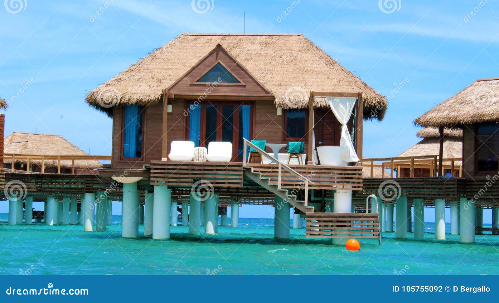 Over the Water Luxury Bungalow Jamaica Maldives Stock Photo Image of