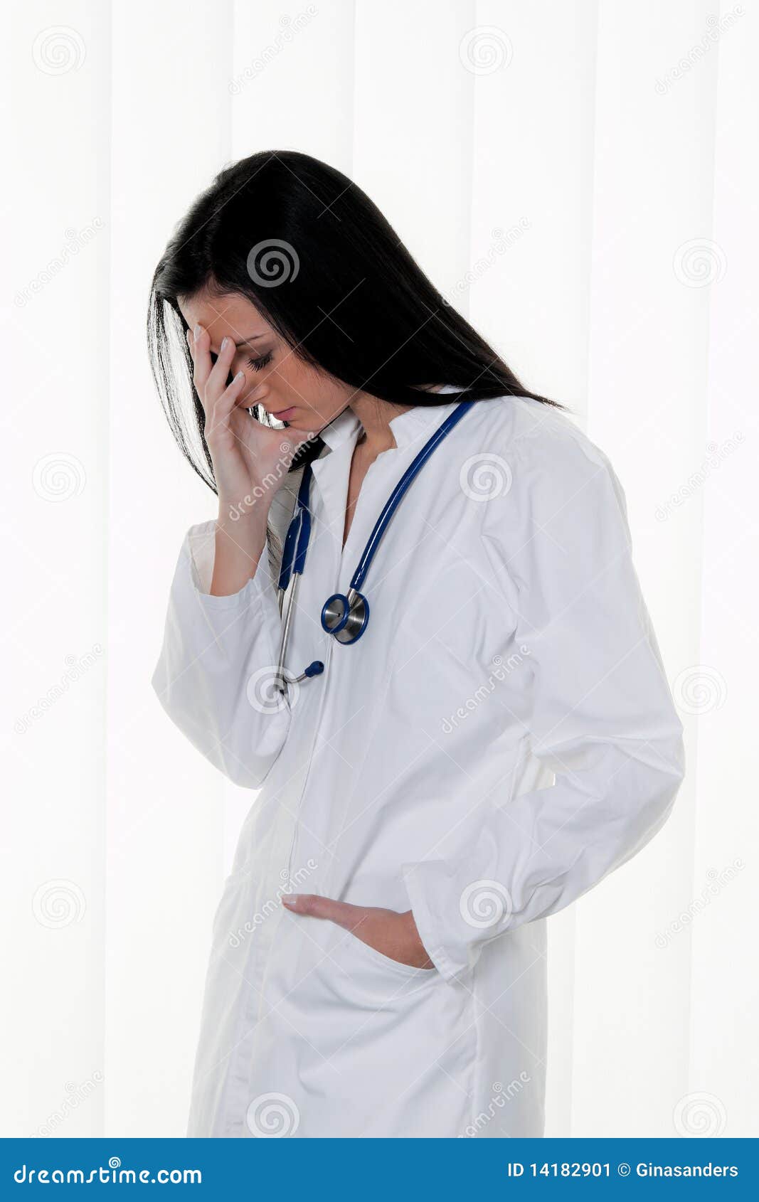 overburdened doctor at the hospital in the stress