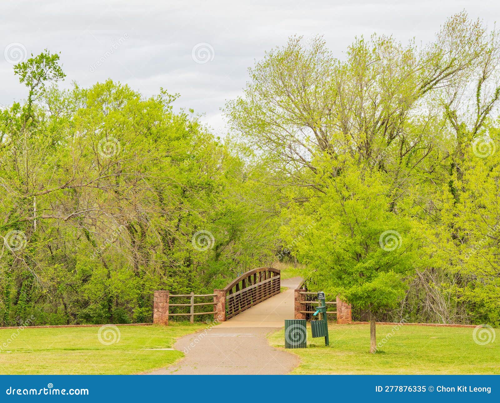 Overcast View of the Buffalo Bayou Park Editorial Image Image of