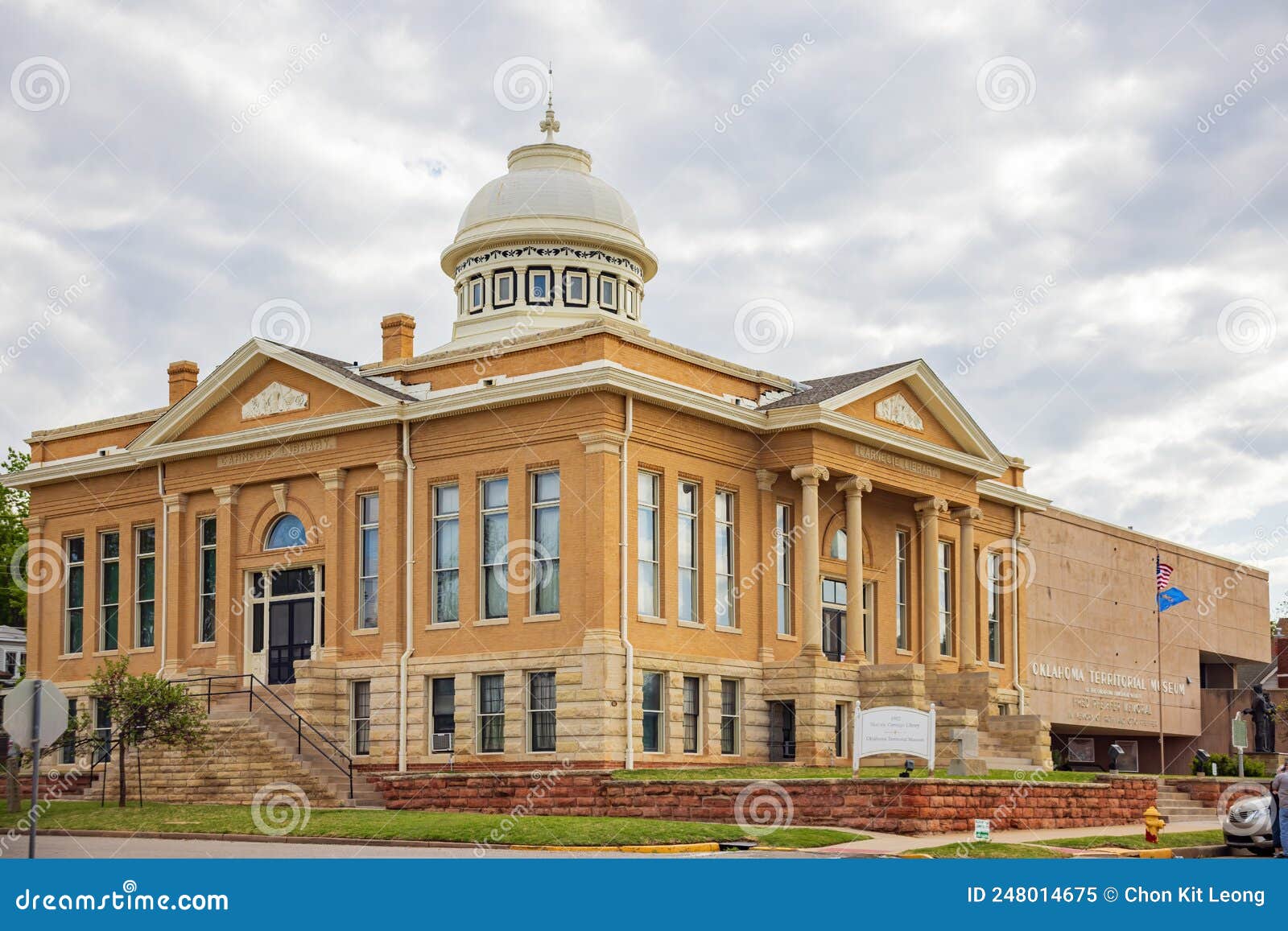 Overcast View of the Carnegie Library and Oklahoma Territorial Museum