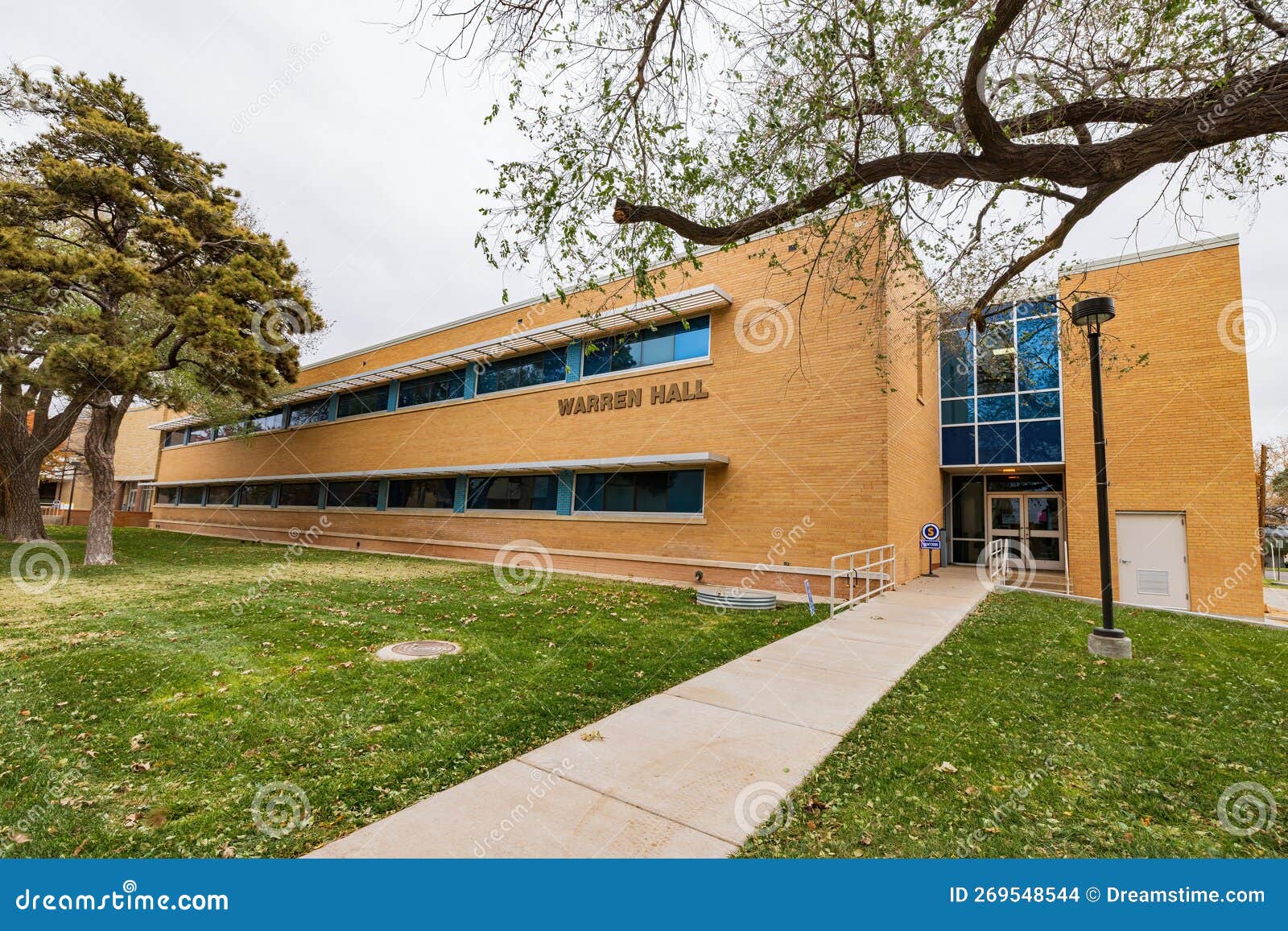 Overcast View of the Warren Hall of Amarillo College Stock Photo