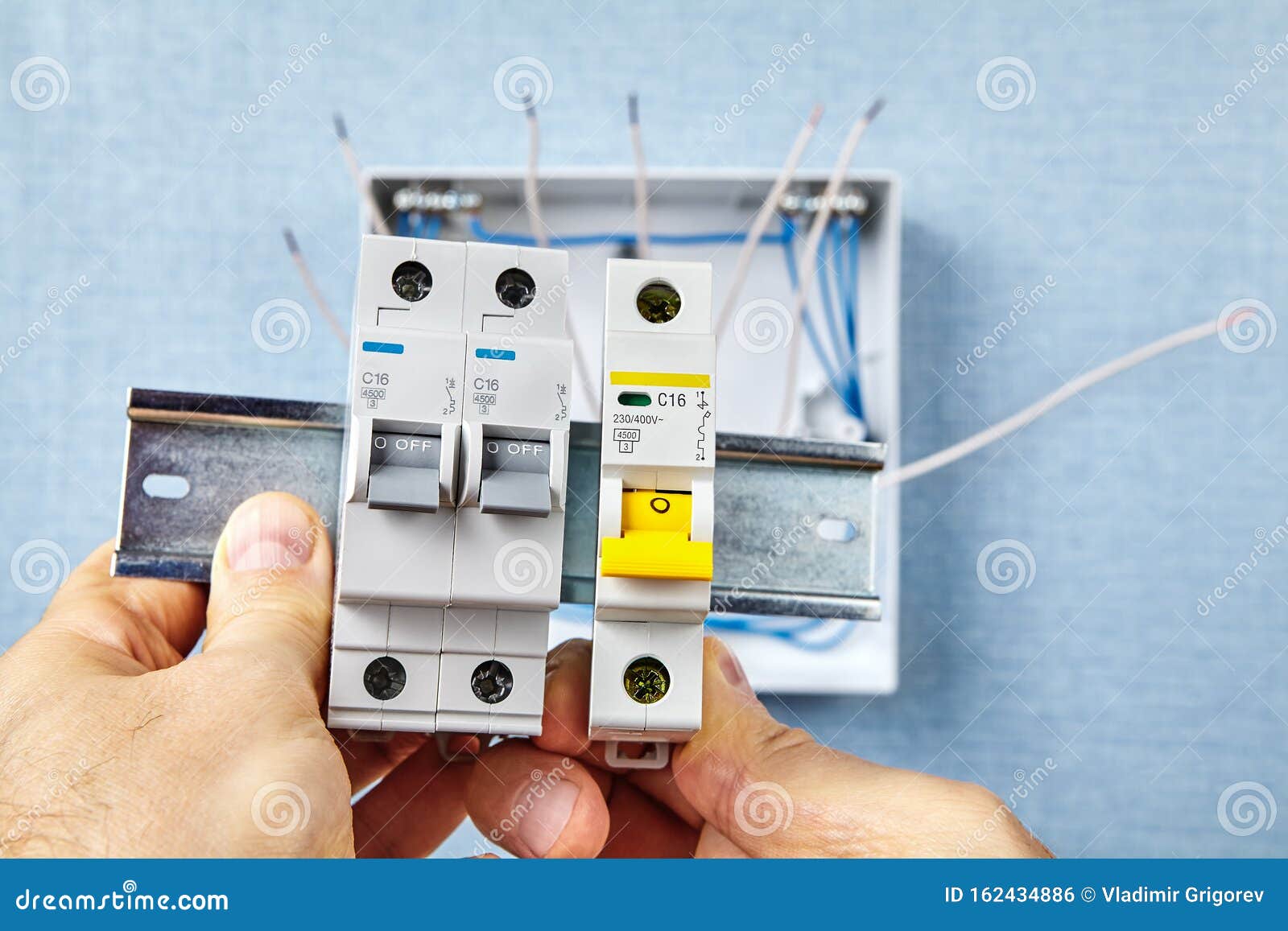 Overcurrent Protection Device Or Circuit Breakers Royalty Free Stock Overcurrent Protection Device Or Circuit Breakers Royalty Free Stock