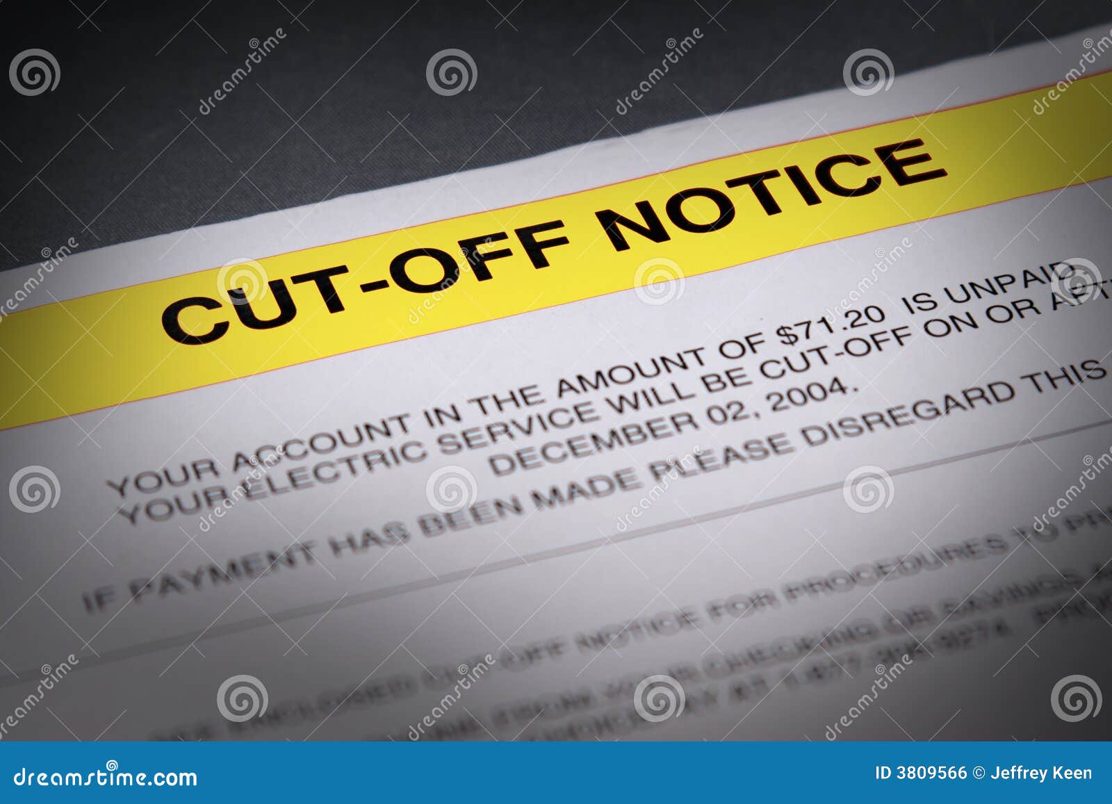 Overdue Bill stock photo. Image of heat, money, unpaid - 3809566