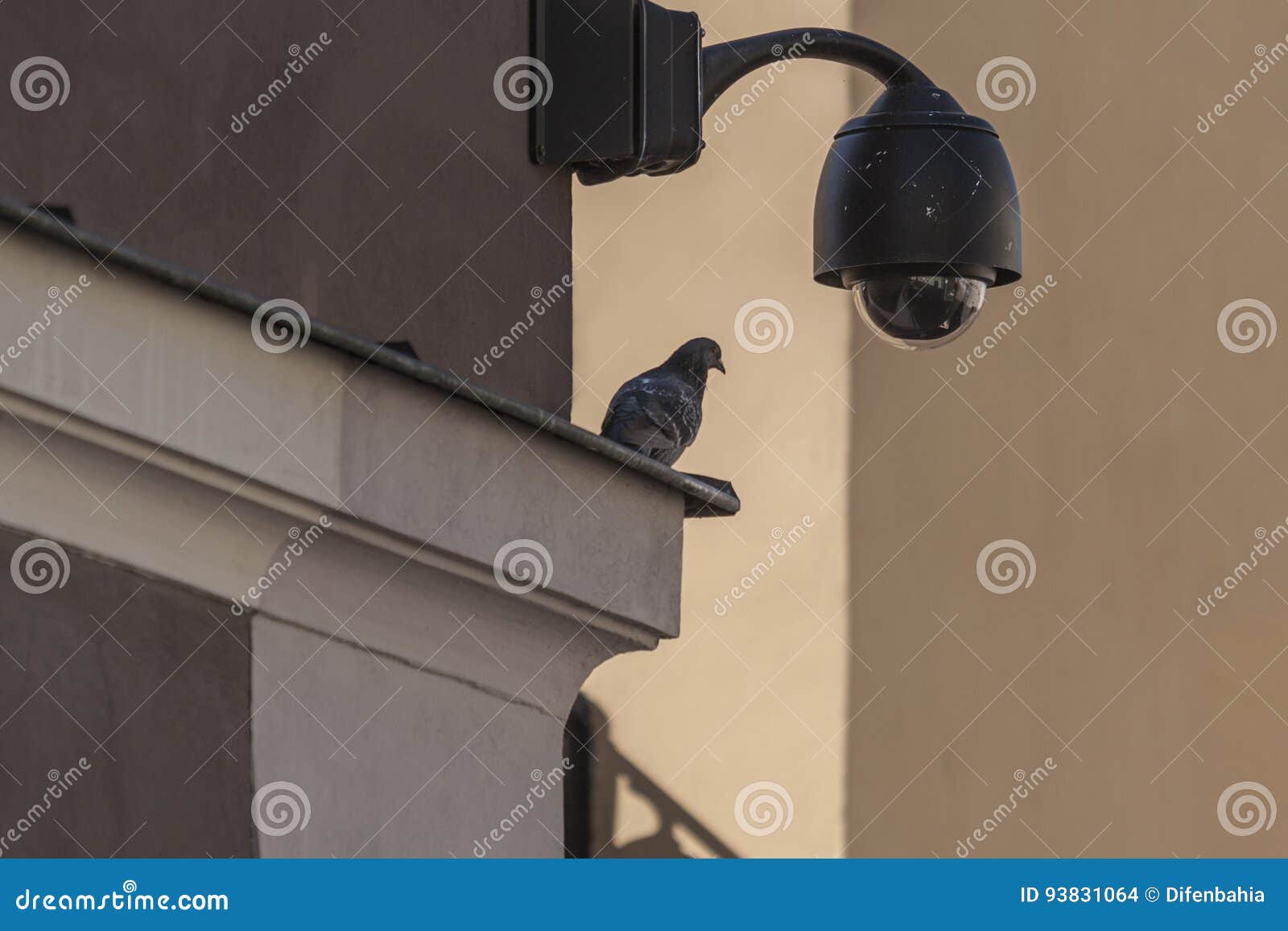 Overhead Surveillance CCTV Security Camera Stock Photo Image of