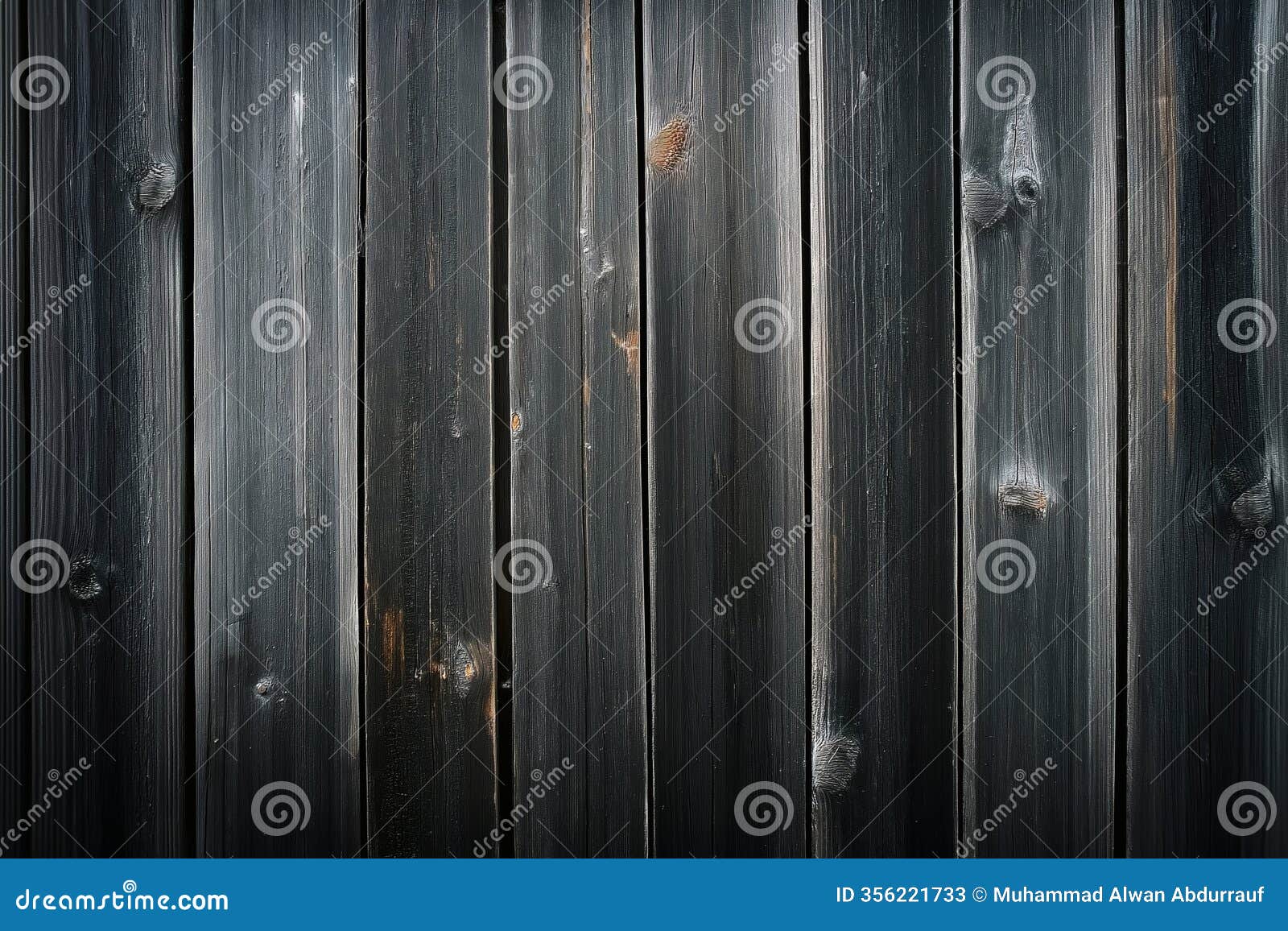 overhead view of dark wooden planks with grain and knots texture for background