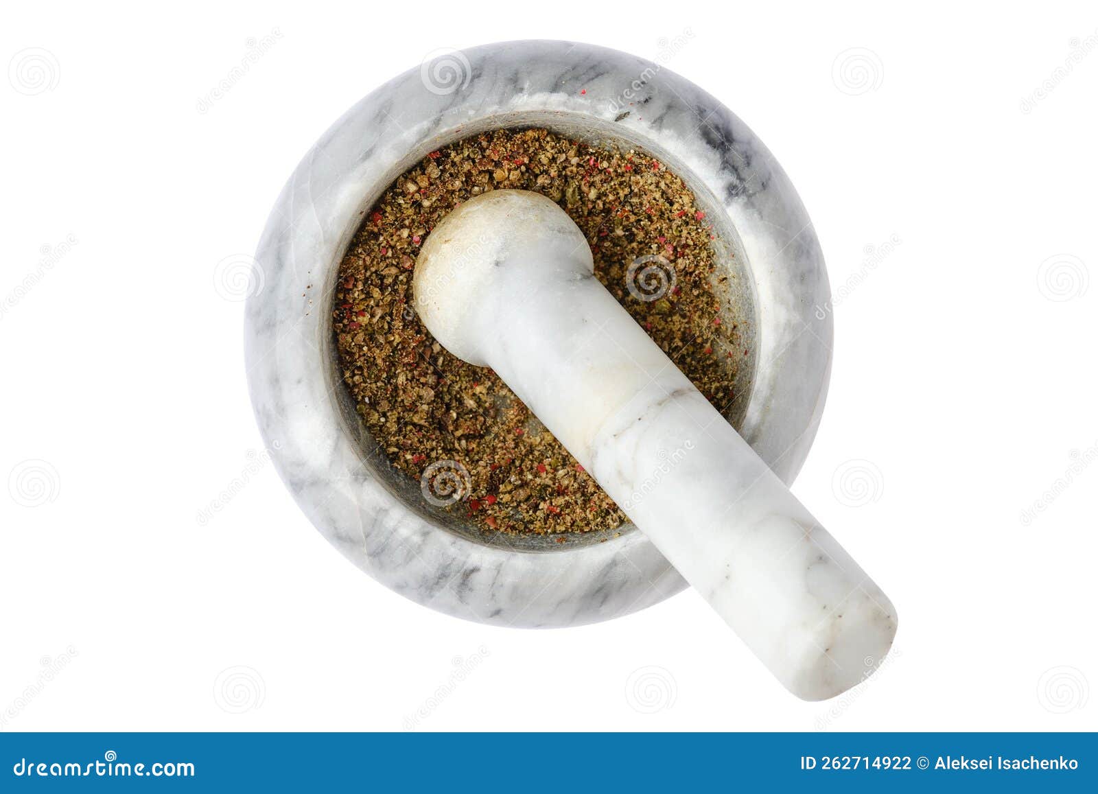 Overhead View of Pepper Mortar with Pestle Stock Photo Image of grind