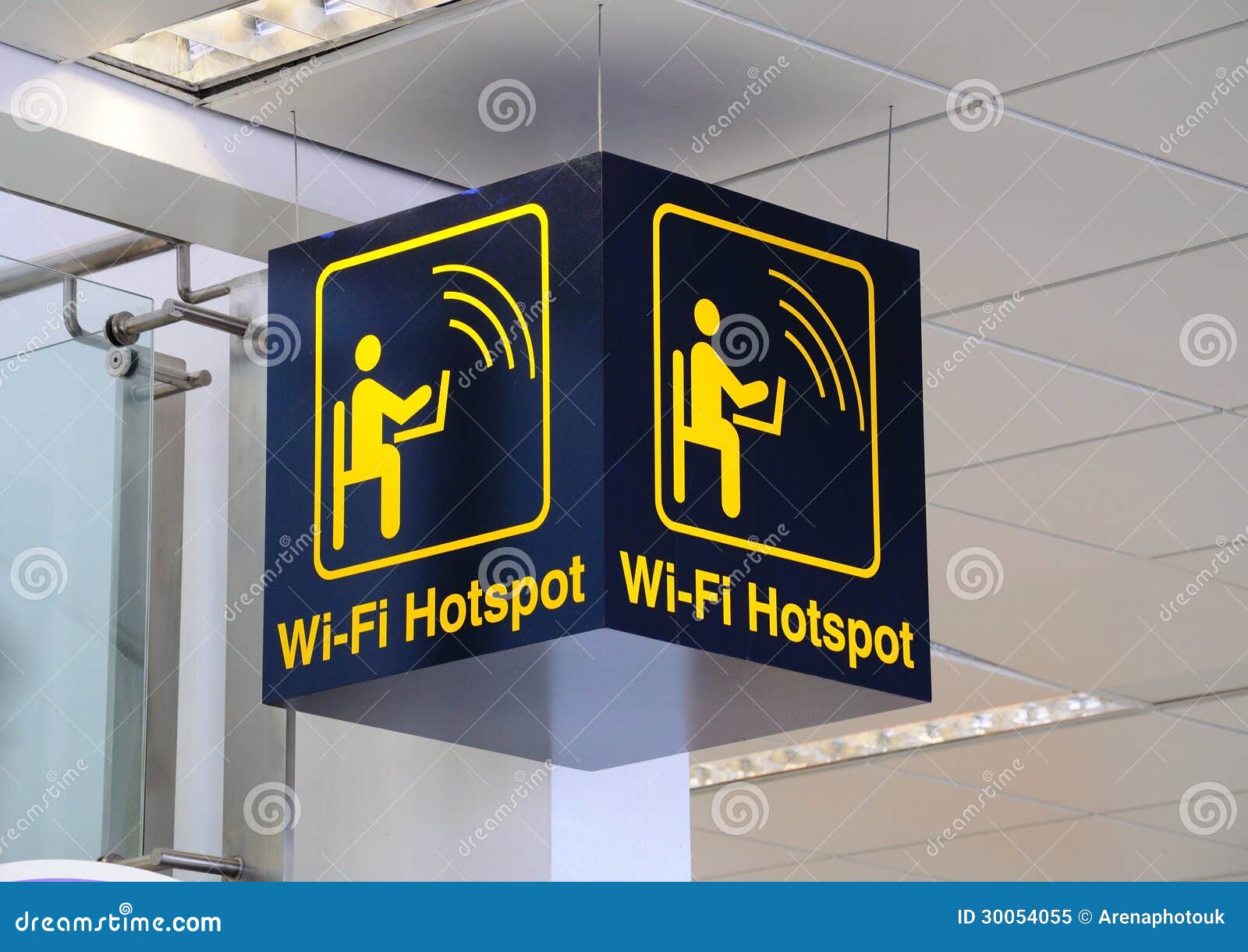 wi-fi hotspot sign.