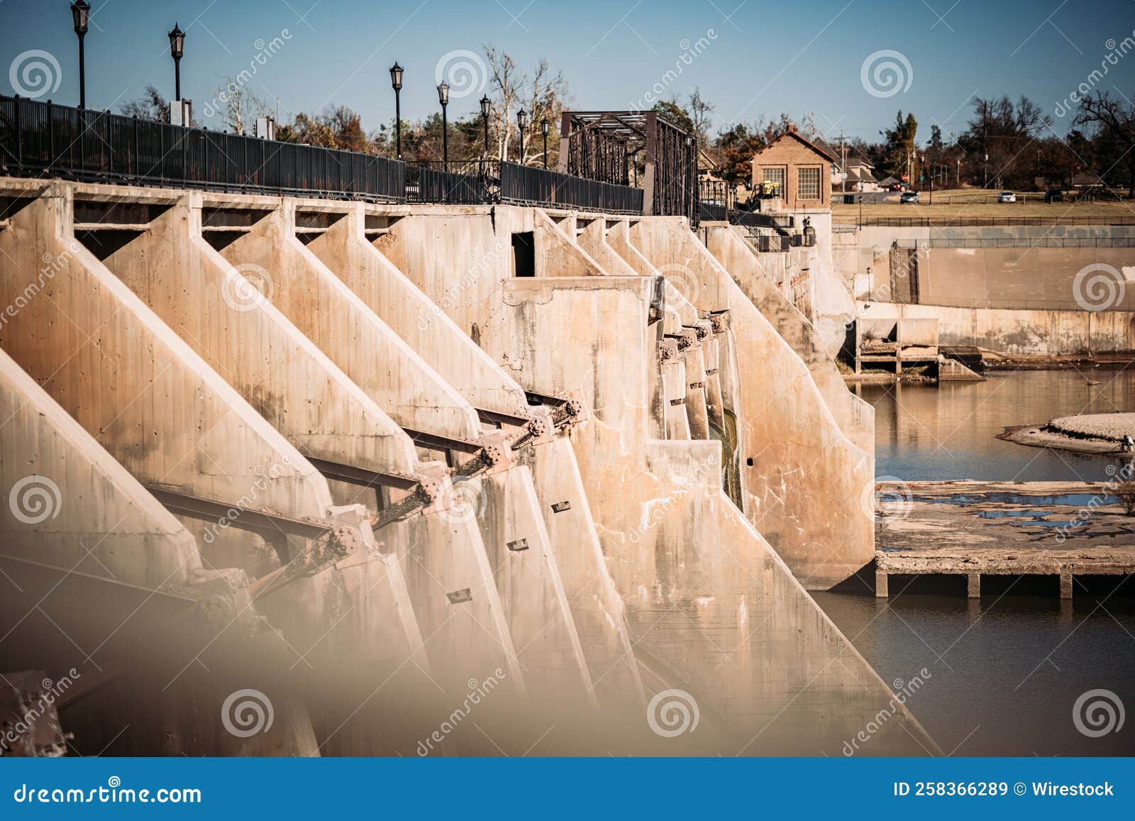 Overholser Dam on the North Canadian River in Oklahoma Stock Image