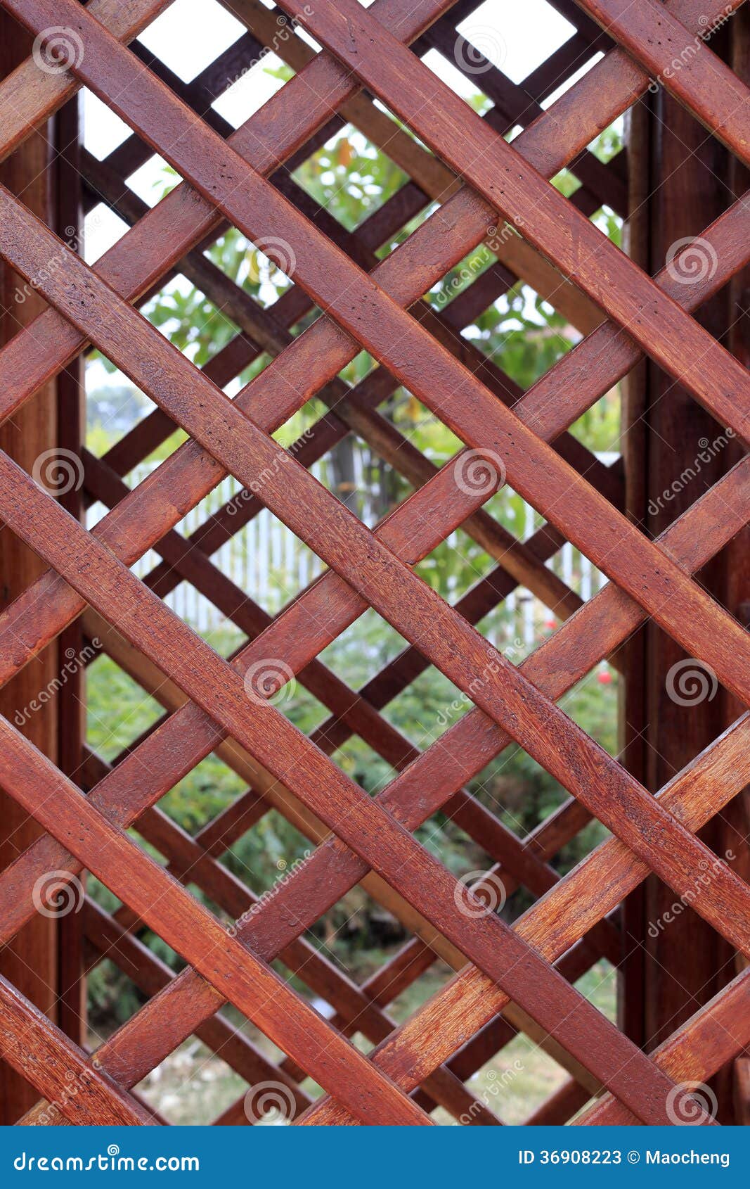 Overlapping Brown Wooden Lattice Stock Image Image of background