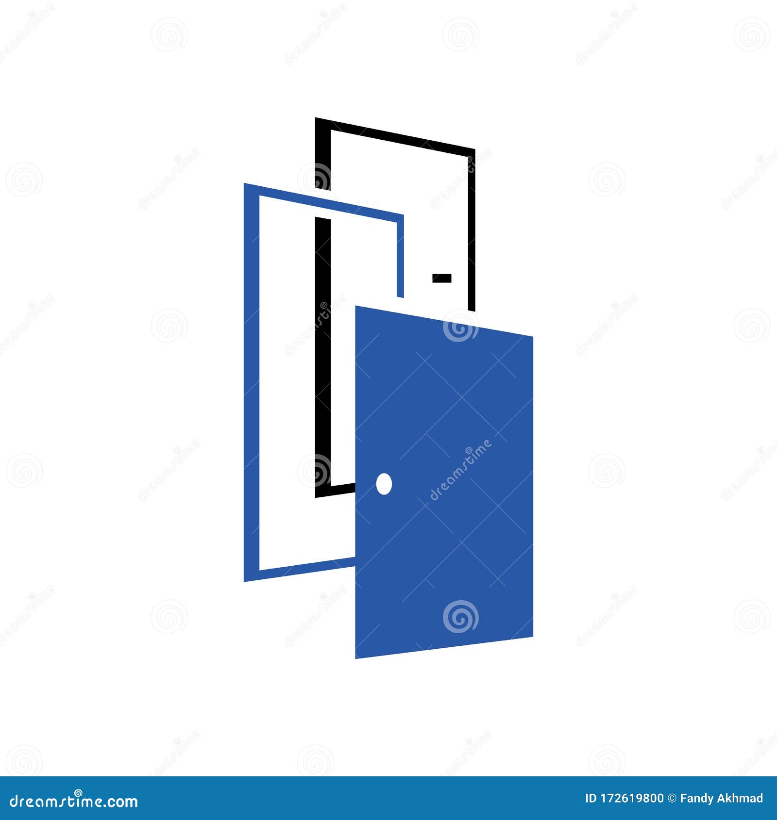 overlapping doors logo   an choices and oportunity concept