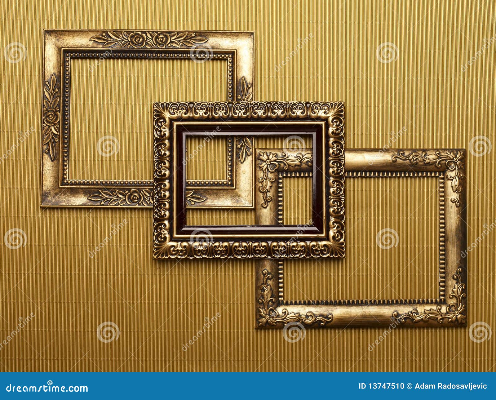 overlapping frames on gold