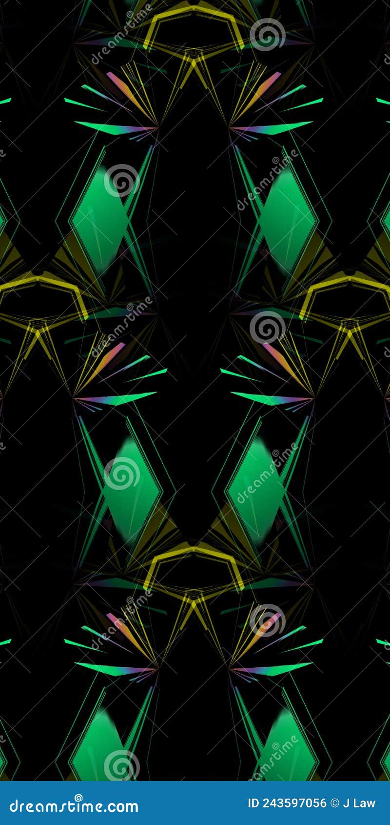 Emerald Green Diamond Shaped Pattern Stock Illustration - Illustration