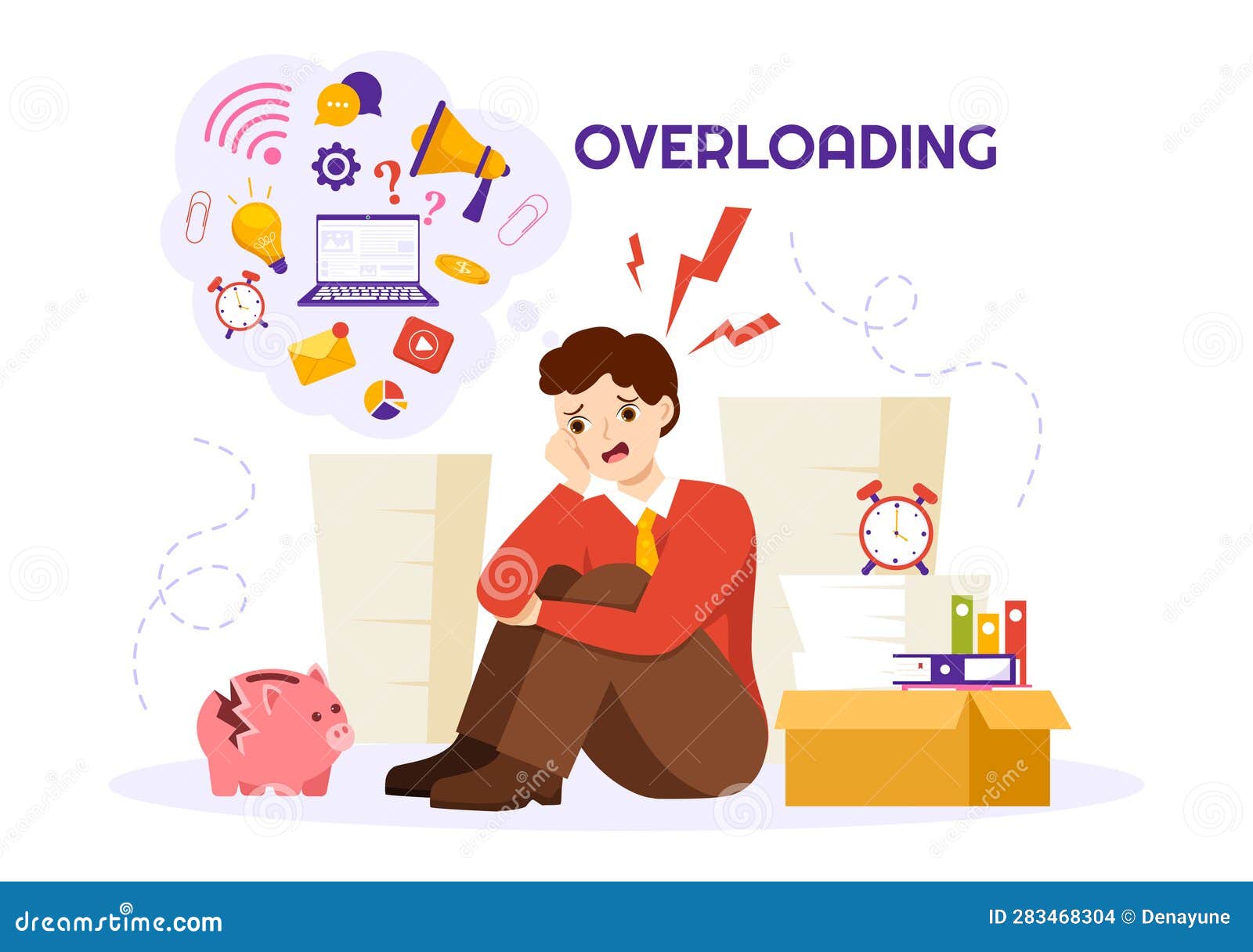 Overloading Vector Illustration with Busy Work and Multitasking