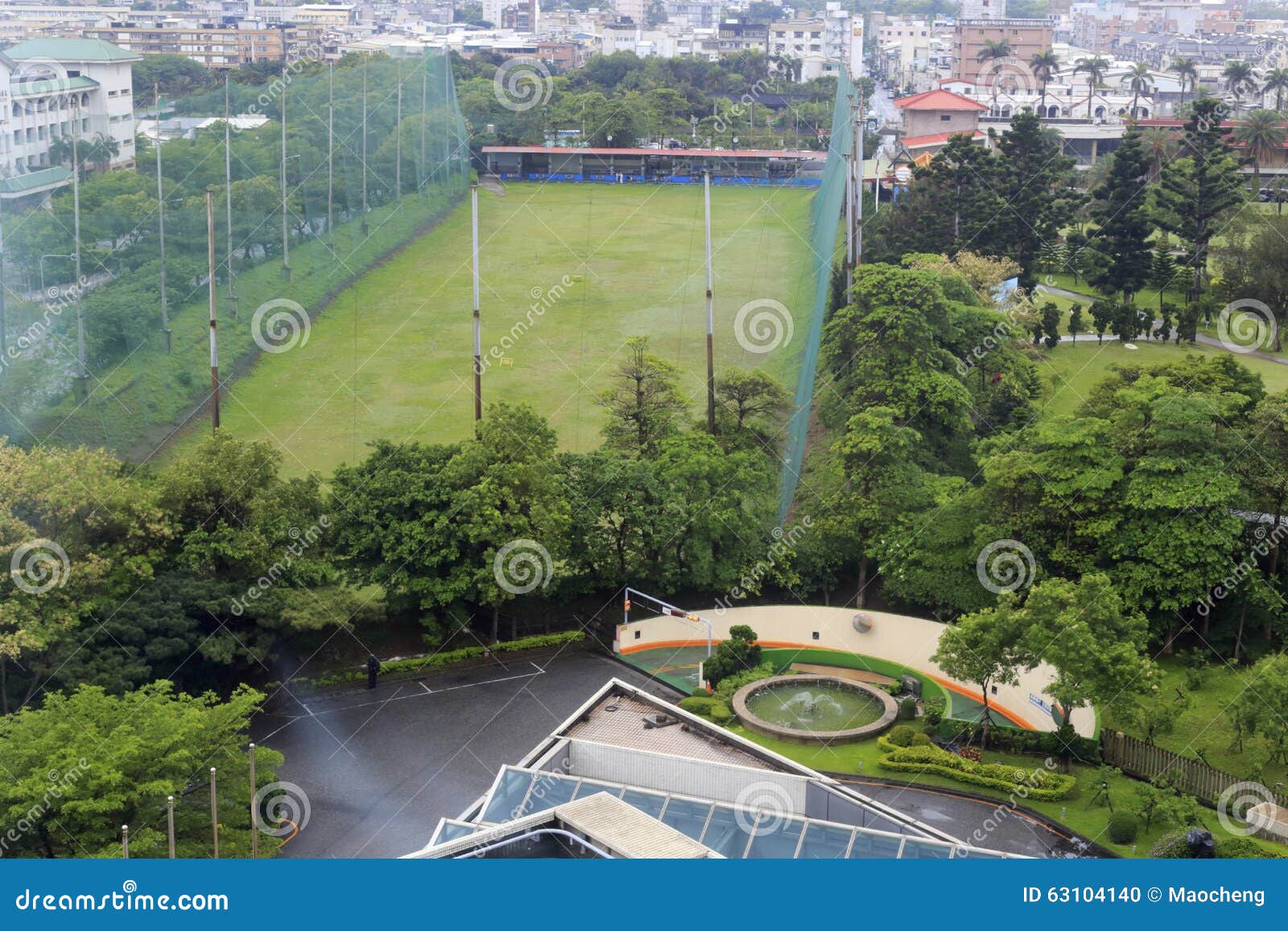 Golf Driving Range With Ballpicker Cart At Topgolf In Edison, NJ