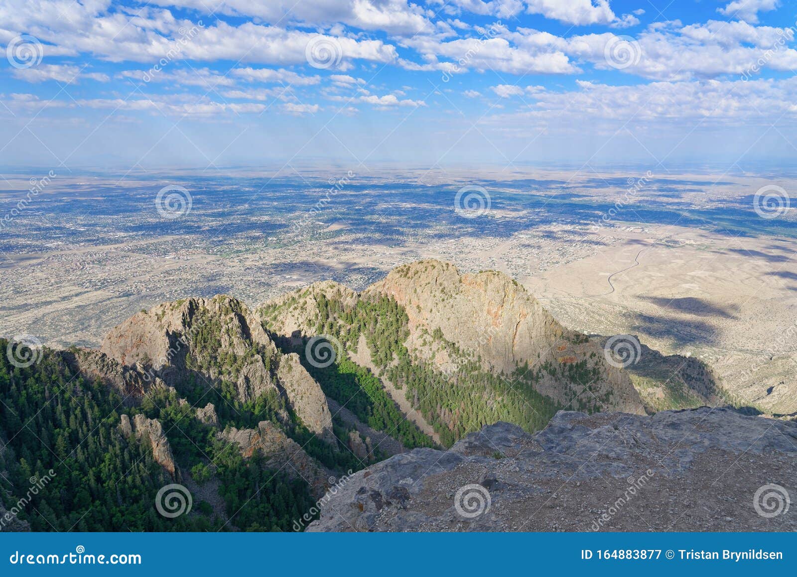 Overlooking Albuquerque from the Top of the Sandia Crest Highway Stock ...