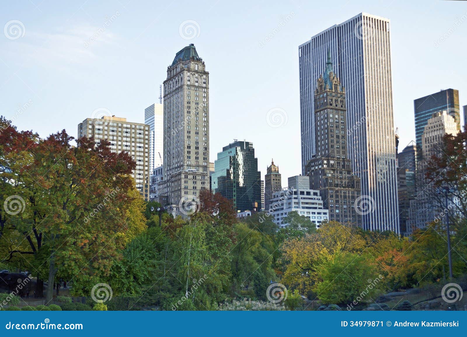 Overlooking Central Park stock image. Image of park, york 34979871