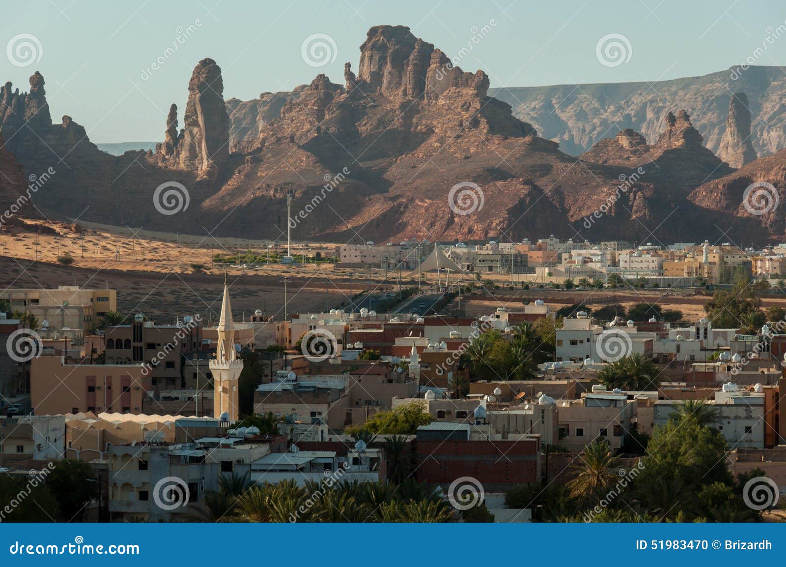 overlooking the city of al ula, saudi arabia