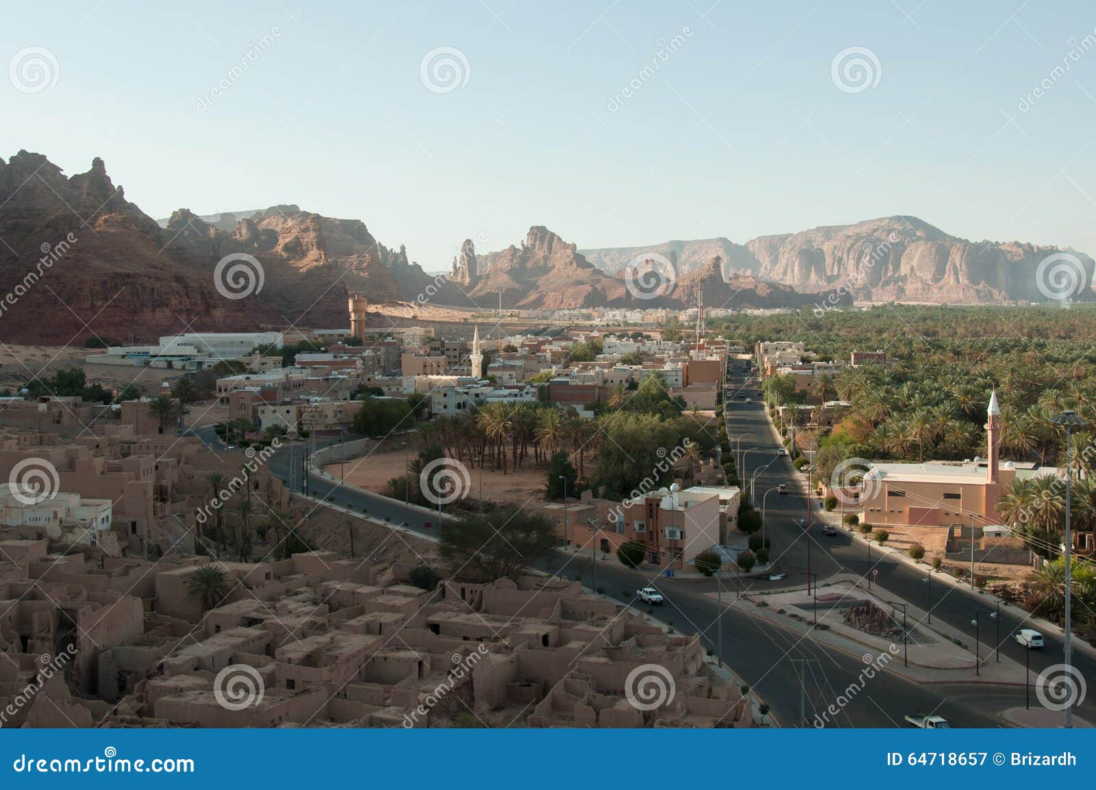 overlooking the city of al ula, saudi arabia