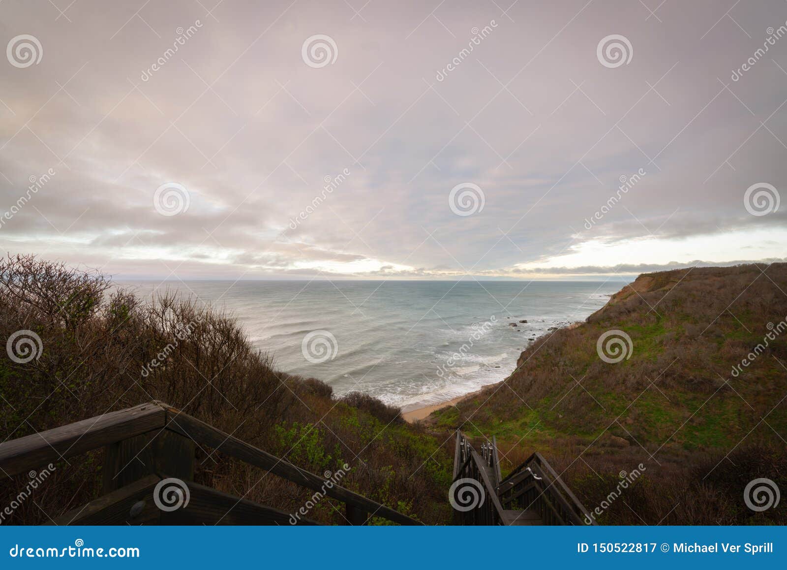 overlooking mohegan bluffs and block islands coastline