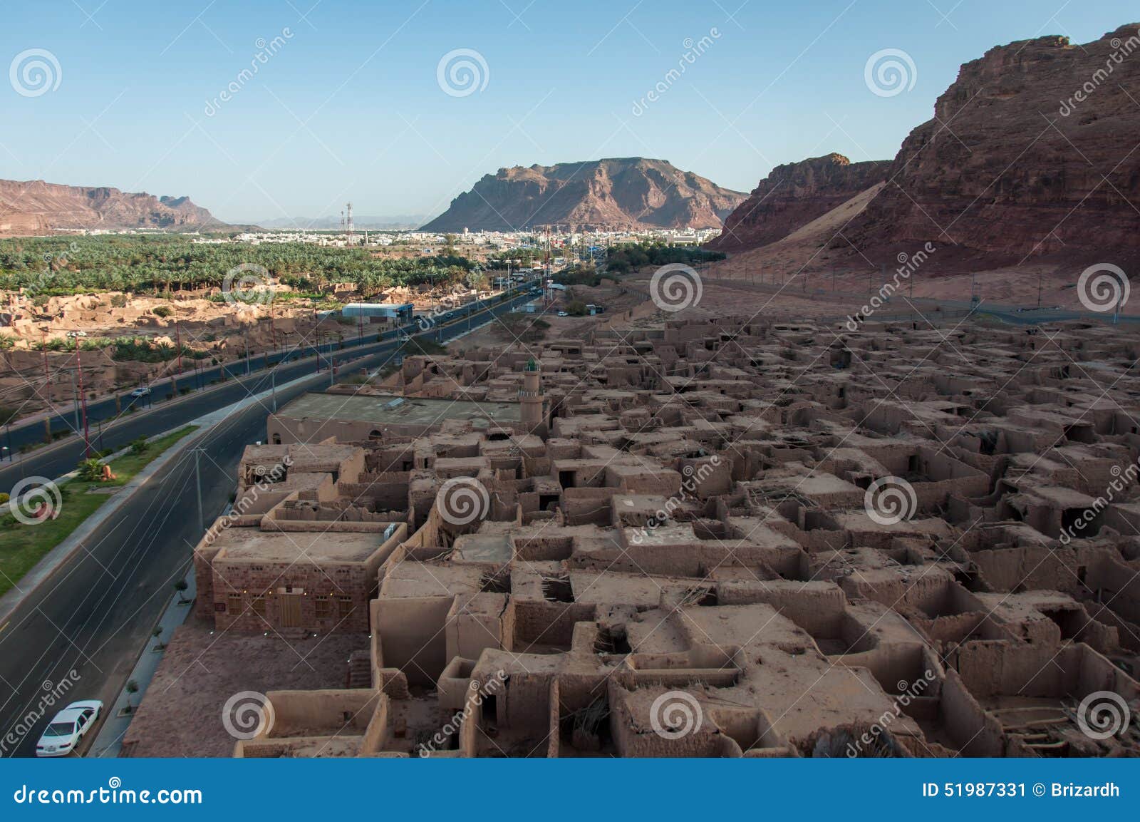 overlooking the old city of al ula, saudi arabia