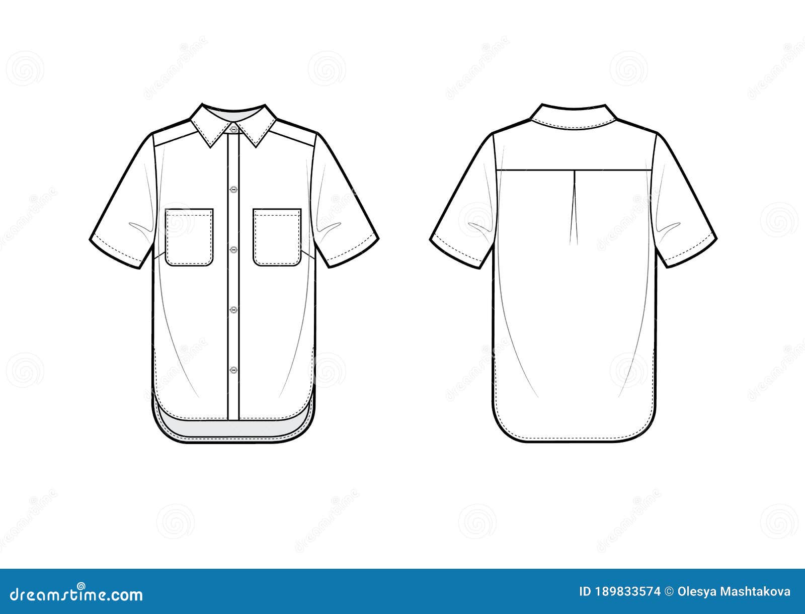 button down shirt sketch