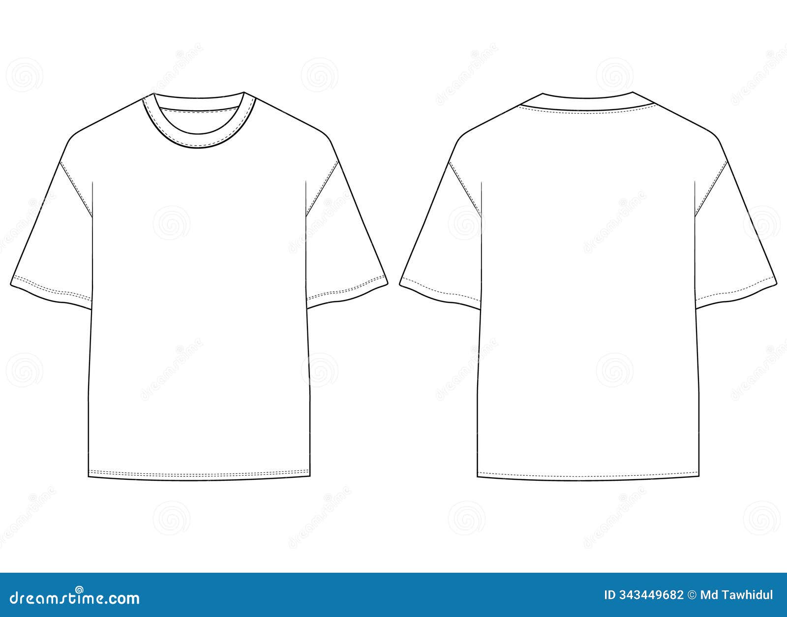 oversized t shirt  tee shirt fashion flat drawing  template template