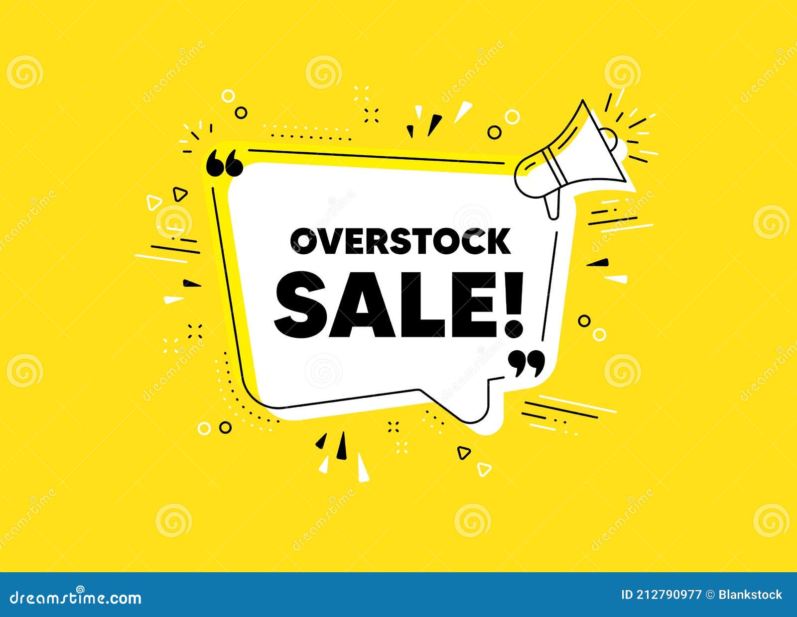 Overstock Sale. Special Offer Price Sign. Vector Stock Vector -  Illustration of vector, speech: 212790977
