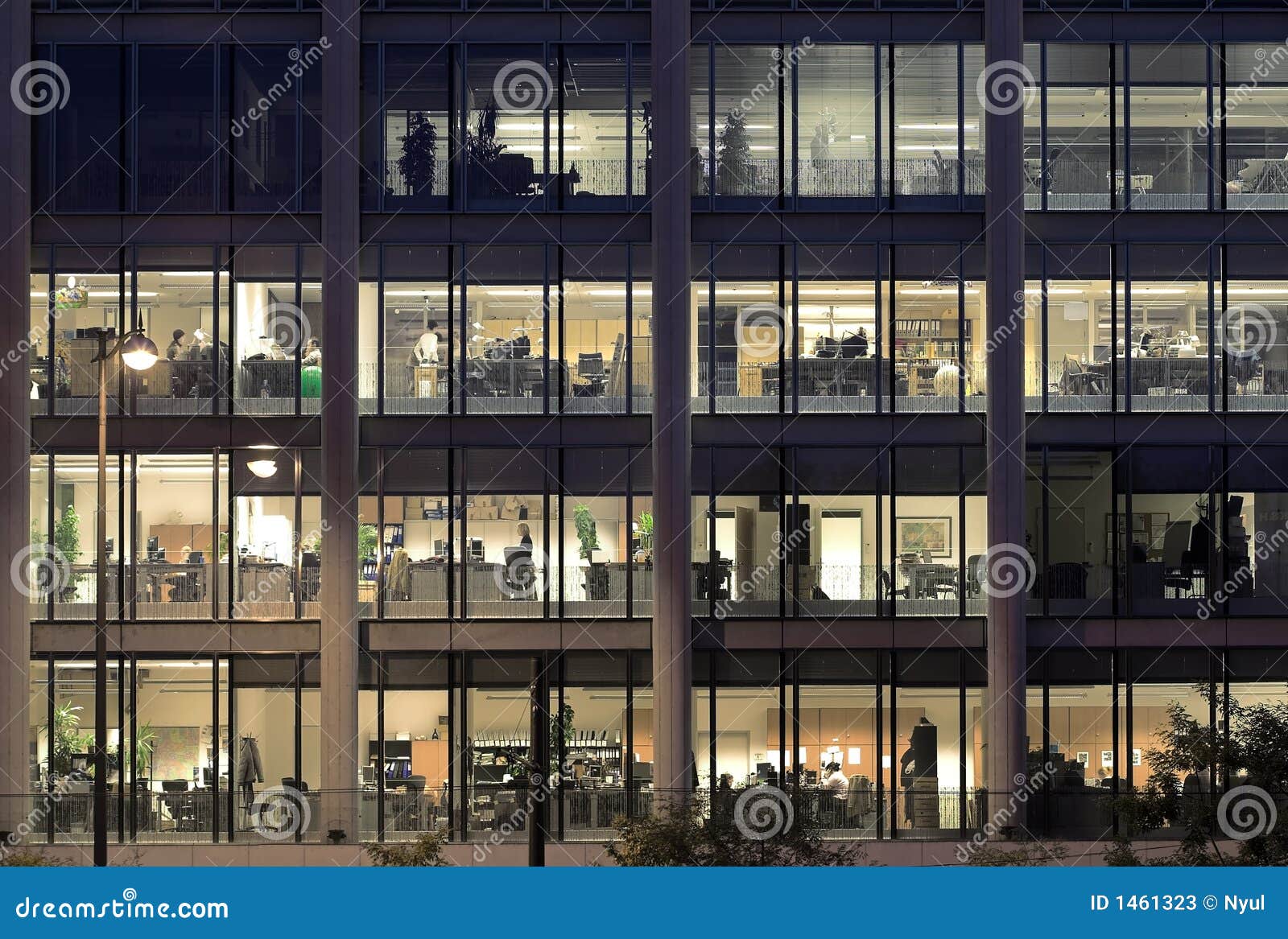 overtime in a modern office building