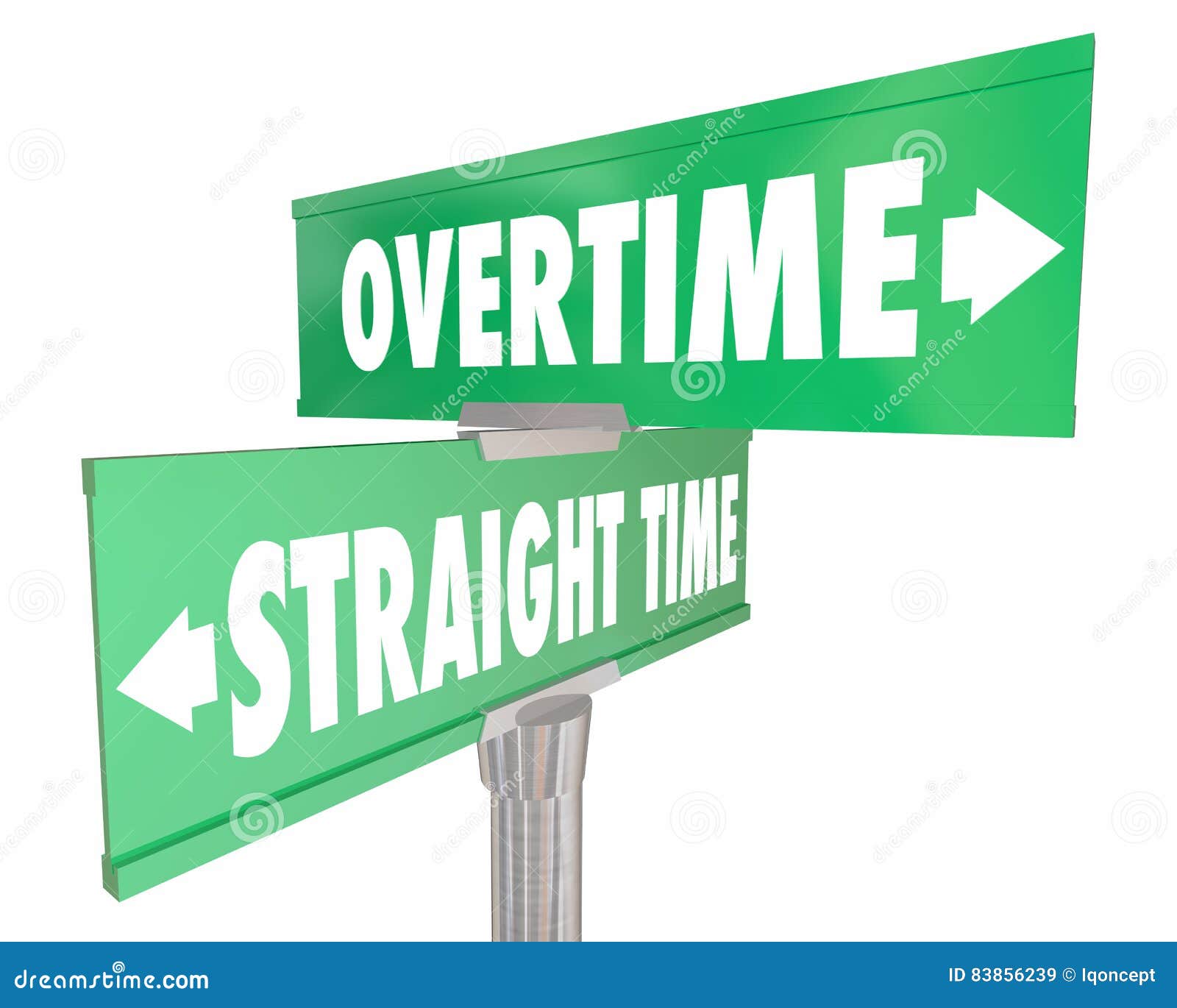 overtime-vs-straight-time-working-wage-pay-signs-stock-illustration