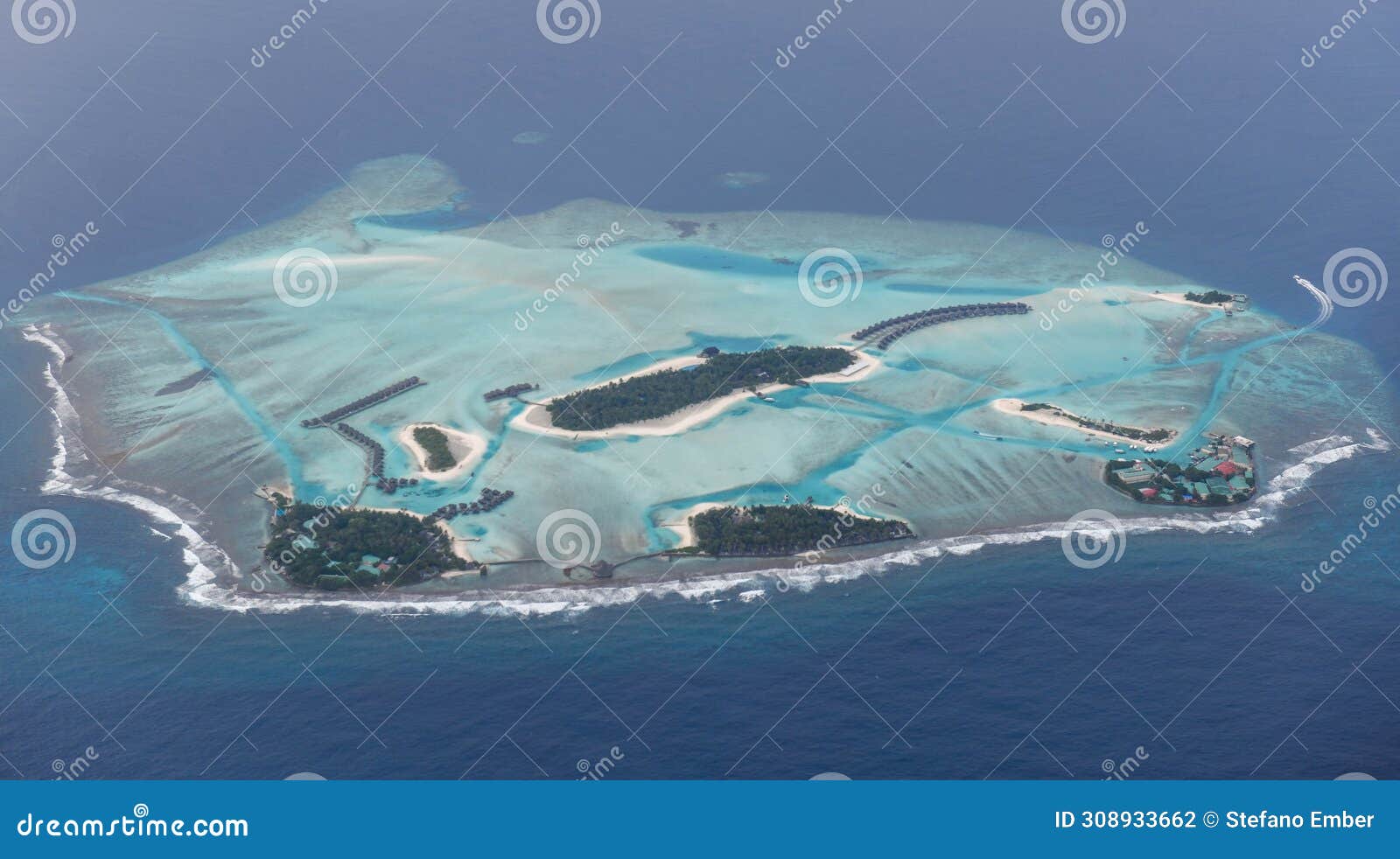 overview at ari atolls in the maldives