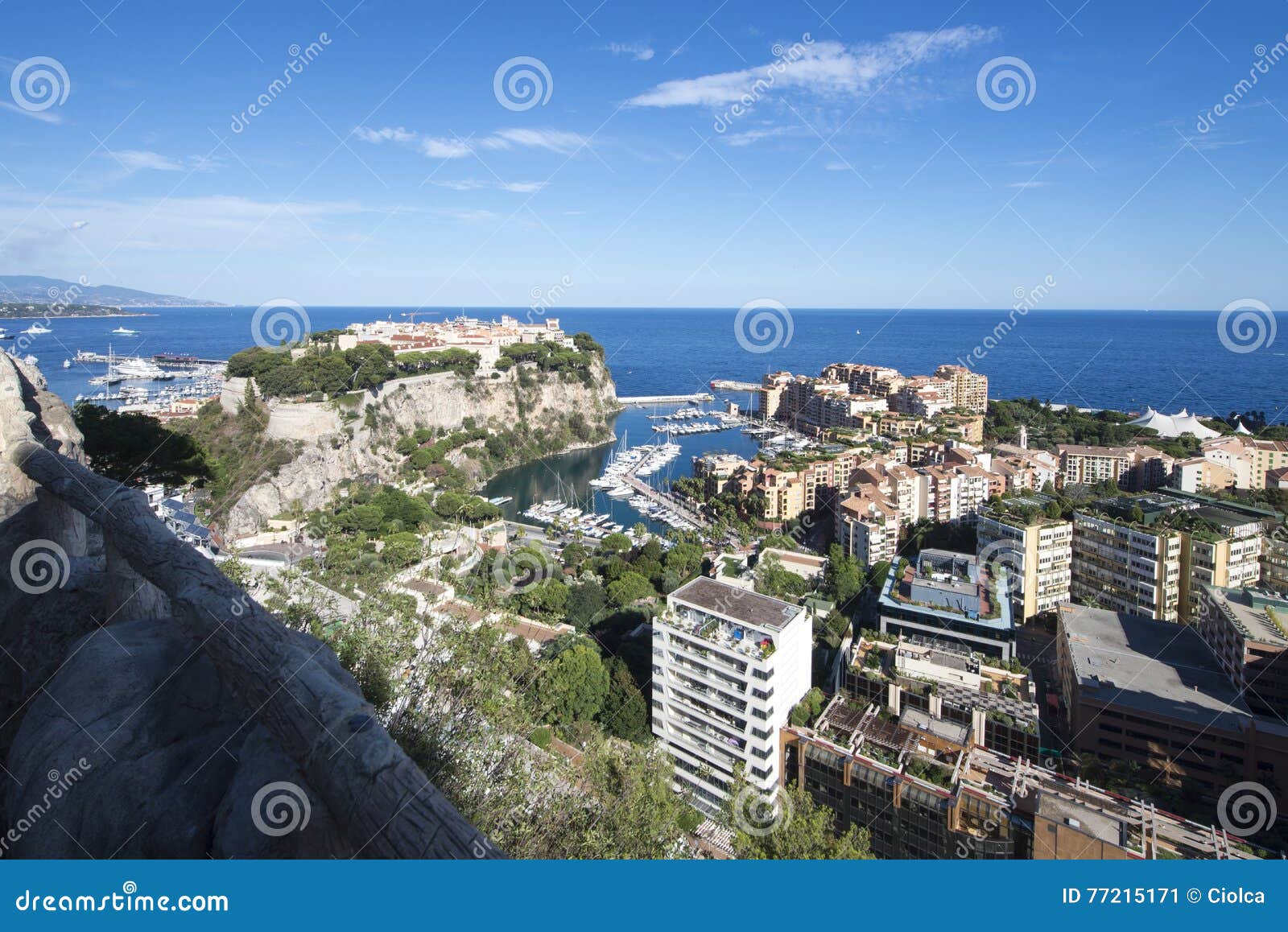 overview of fontvieille and the monaco city, monaco