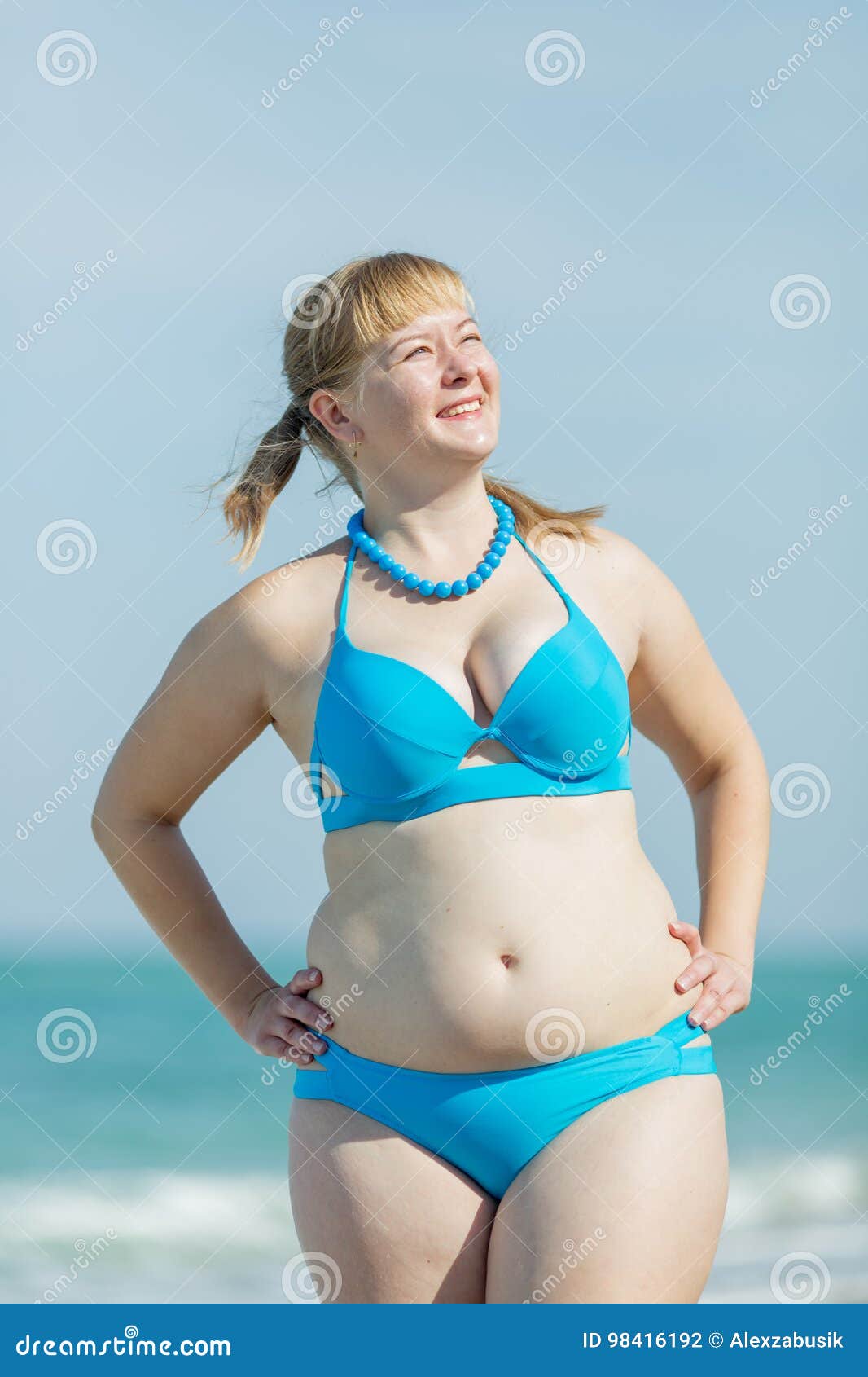 804 Middle Aged Woman Bikini Stock Photos