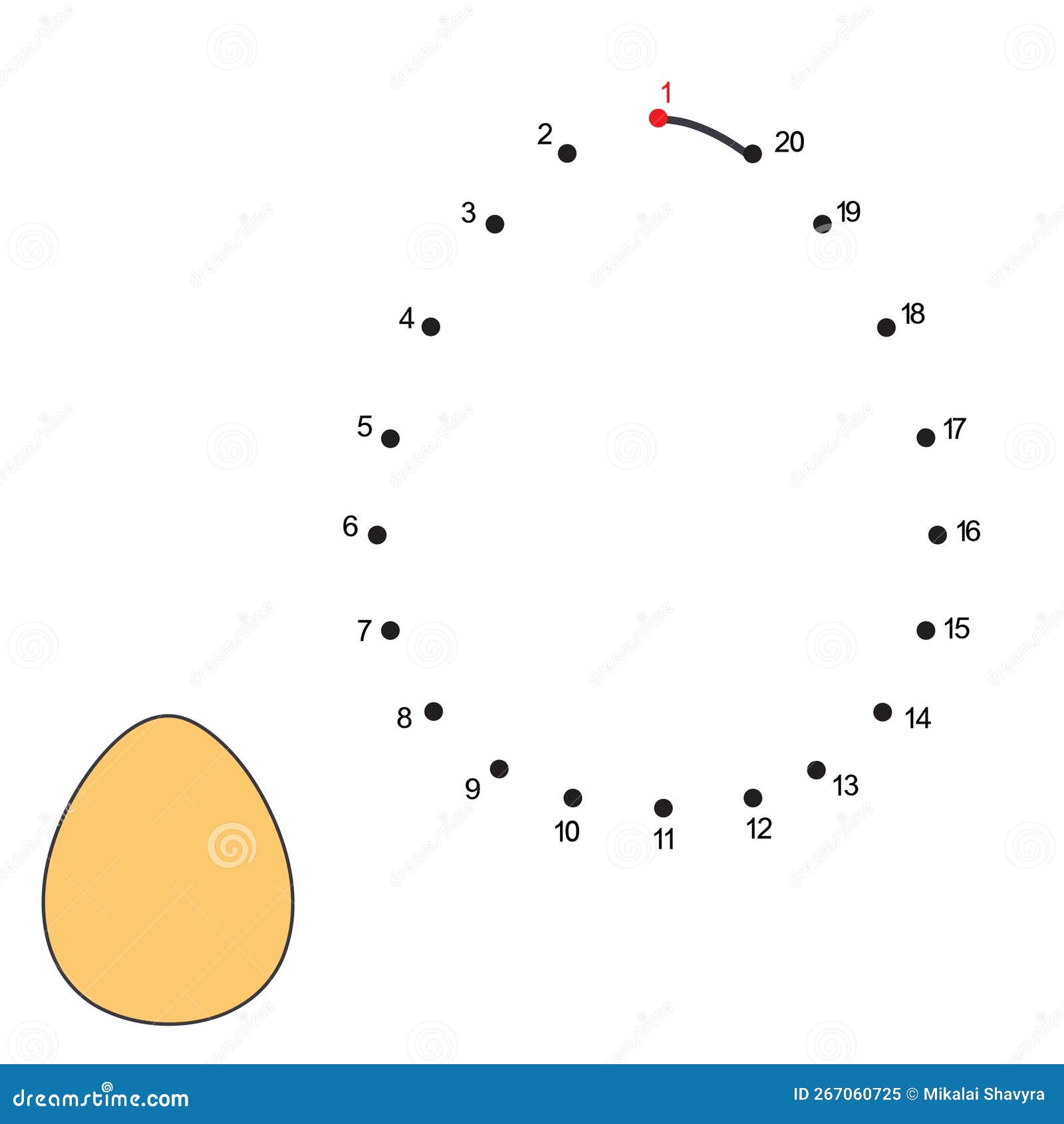 Ovo De Páscoa. Jogo Ponto a Ponto. Conecte Os Pontos Por Números Para  Desenhar O Ovo Galinha De Desenho Animado. Jogo Lógico E Pág Ilustração do  Vetor - Ilustração de siga, casca