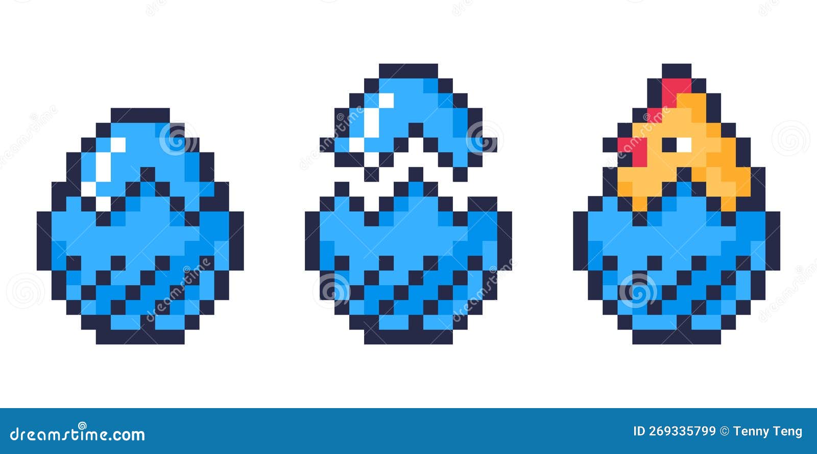 Ovos de páscoa de pixel 8 bits pixel art jogo de arcade ícones de ovos  pintados ovos de galinha coelhinho fofo e jogo de caça ao ovo de galinha  bebê ilustração vetorial plana definida em fundo branco