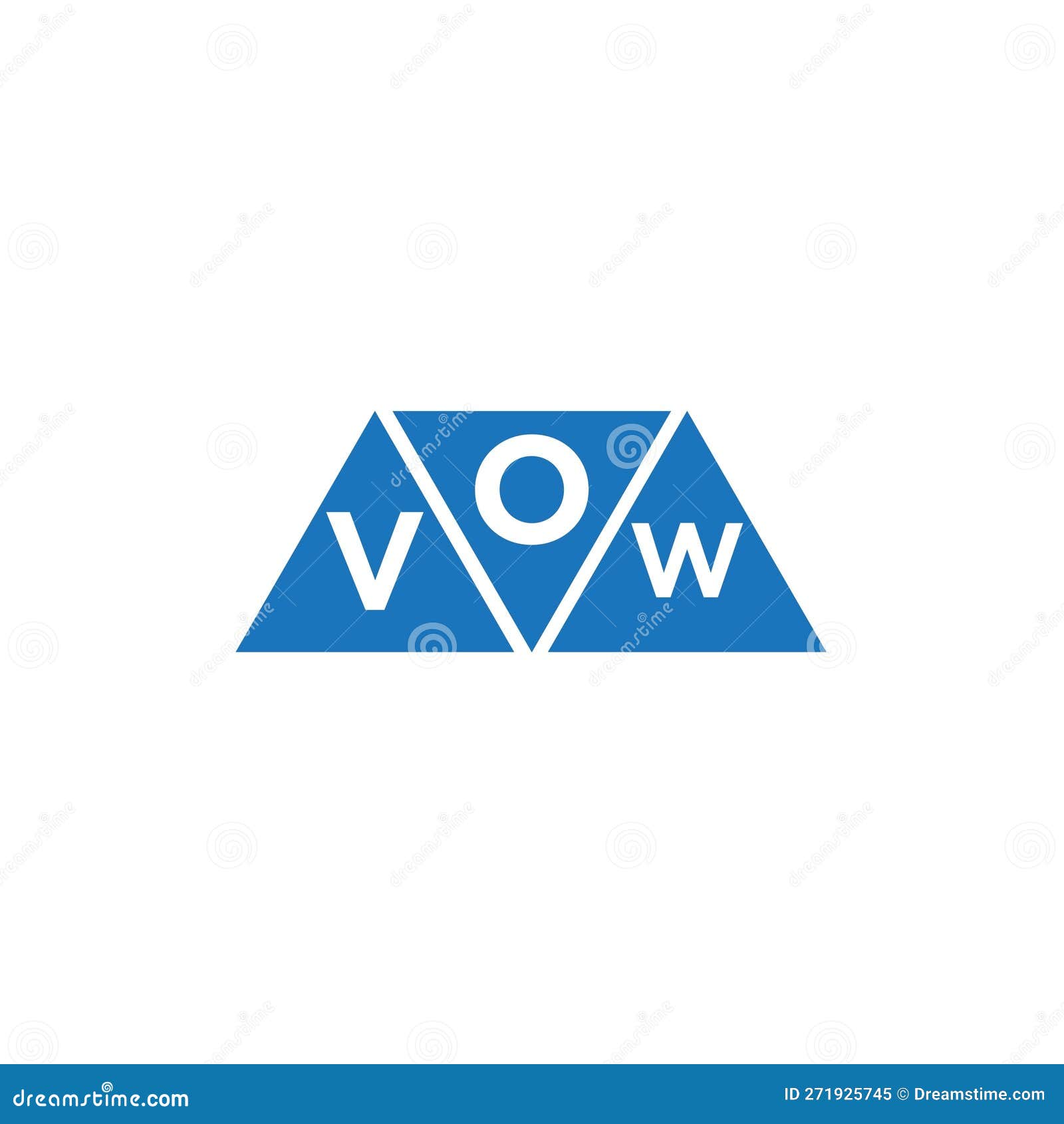 OVW Abstract Initial Logo Design on White Background. OVW Creative ...