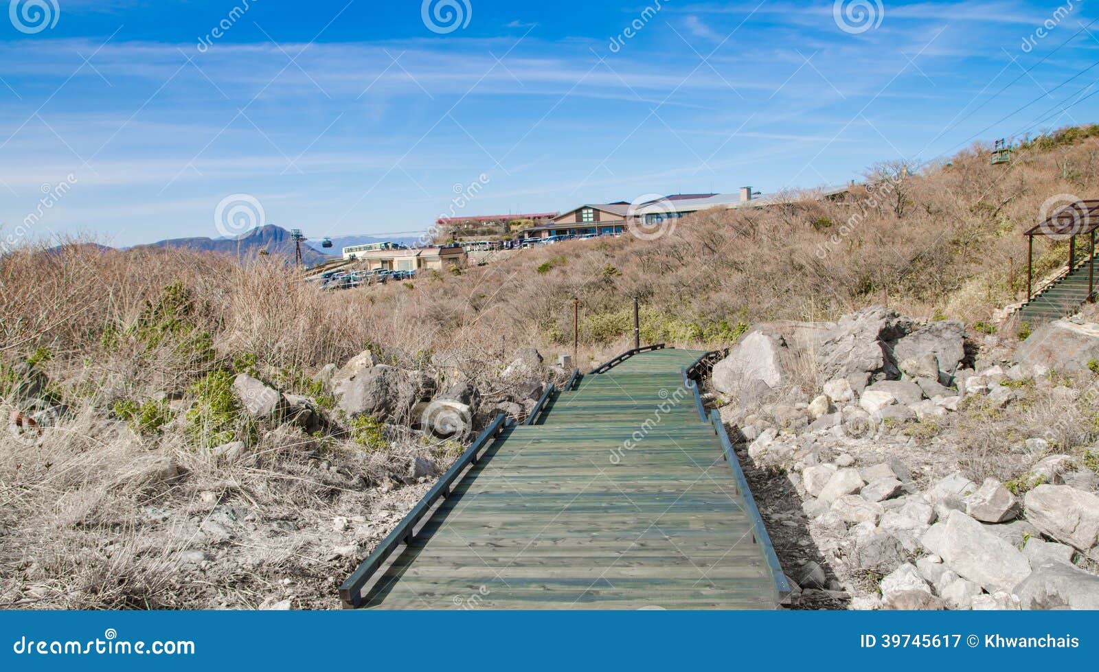 Owakudani, sulfur quarry stock image. Image of road, sulfur 39745617