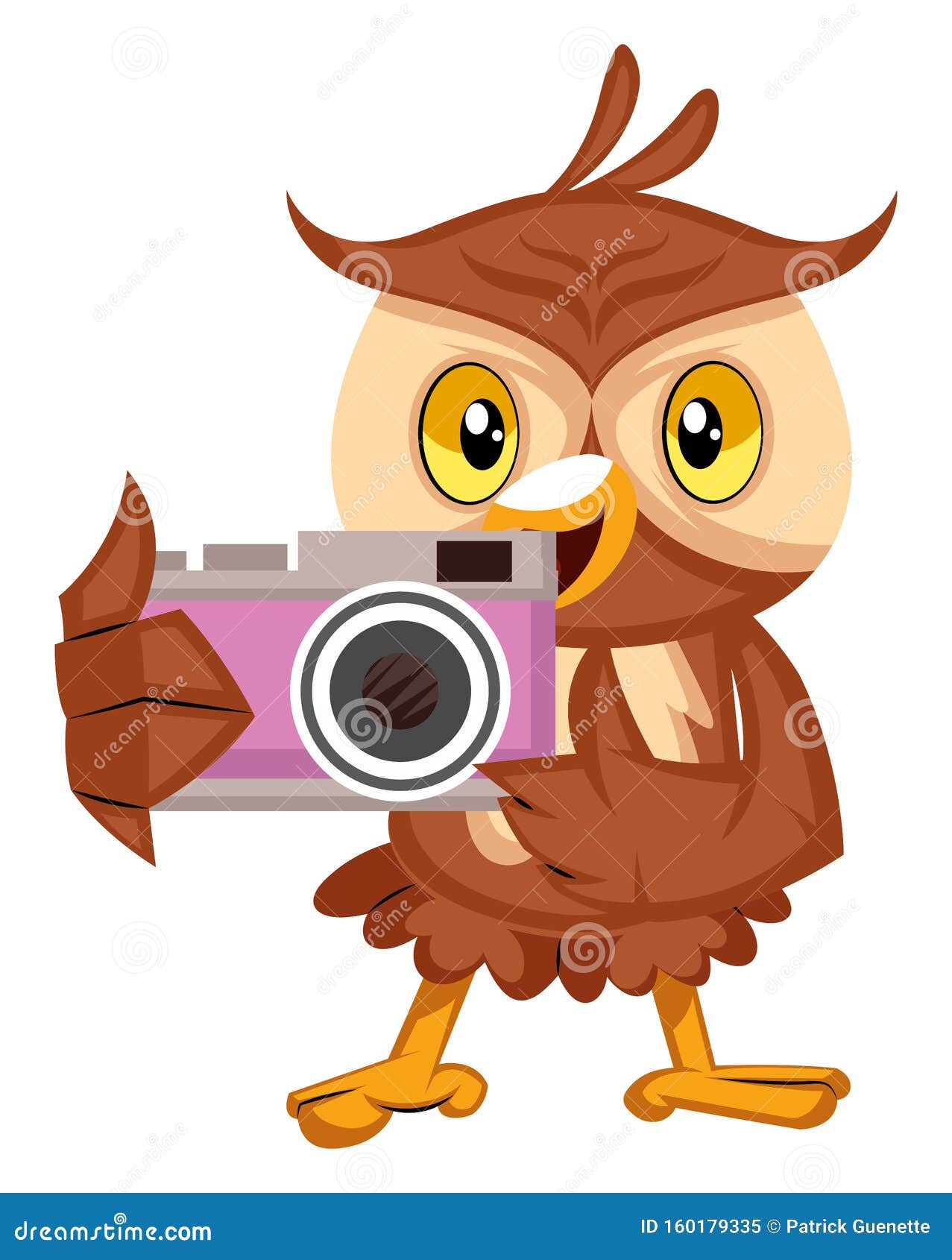 Owl with Camera, Illustration, Vector Stock Vector Illustration of film, wild 160179335