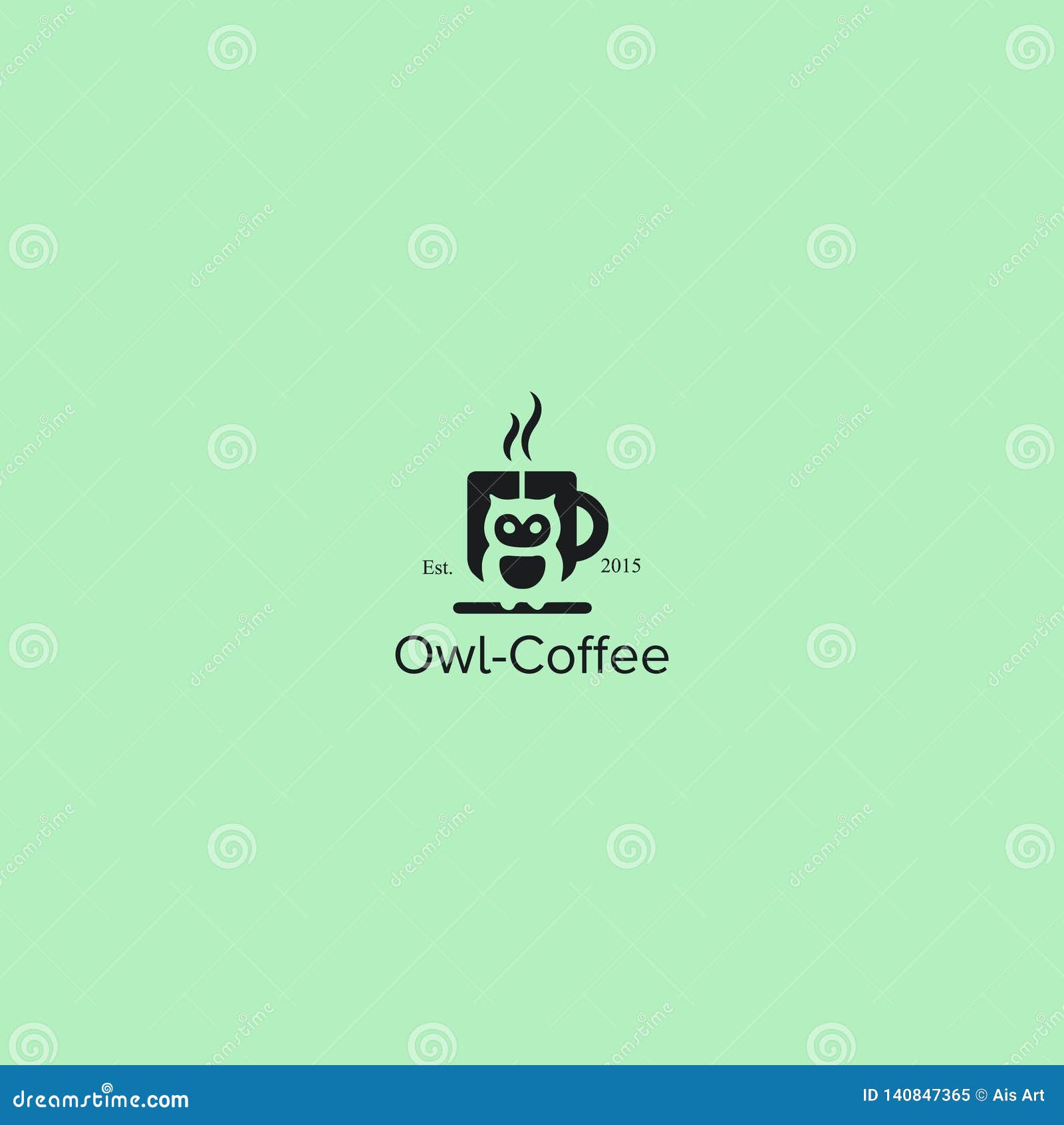Owl Coffee Logo Stock Vector Illustration Of Cartoon 140847365