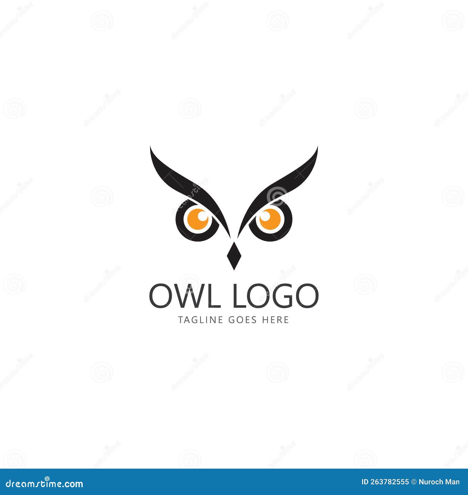 Owl Eye Logo Design Template. Stock Vector Illustration of vector