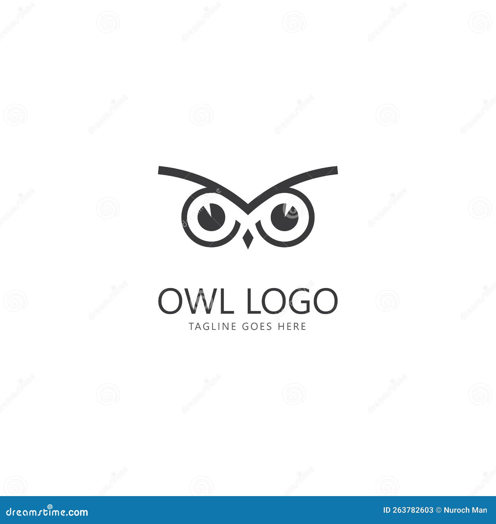 Owl Eye Logo Design Template. Stock Vector Illustration of wildlife