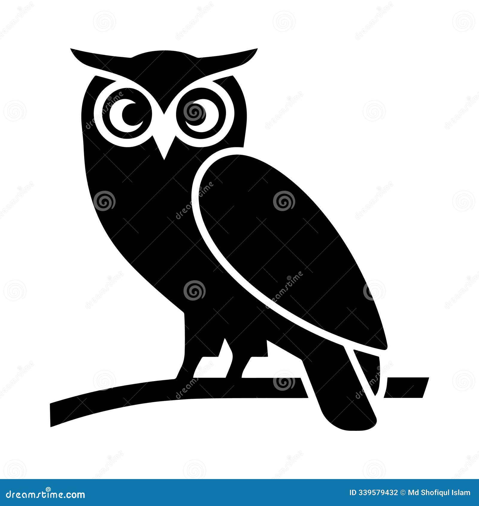 owl icon silhouette  art  with white background