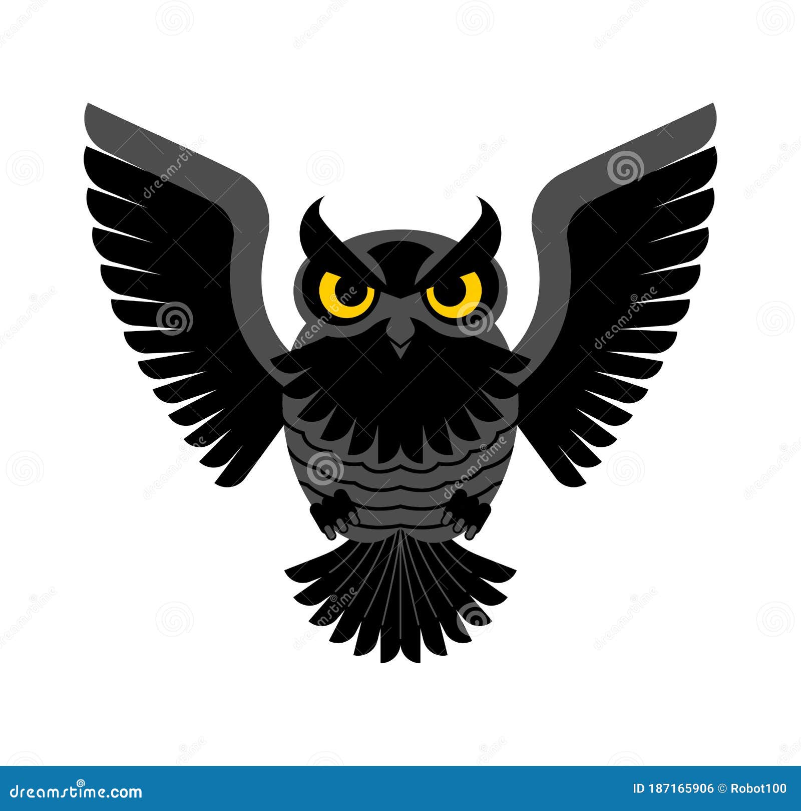 owl . eagle-owl bird icon.  