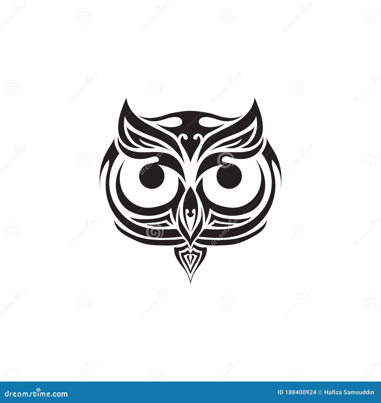 Owl Tattoo Design. Vector Illustration Decorative Design Stock ...