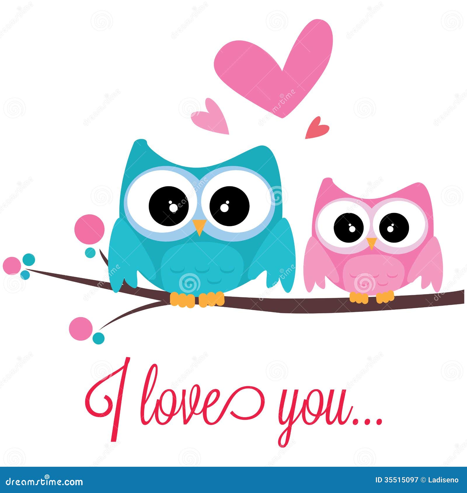 Owls In Love Royalty Free Stock Photography - Image: 35515097