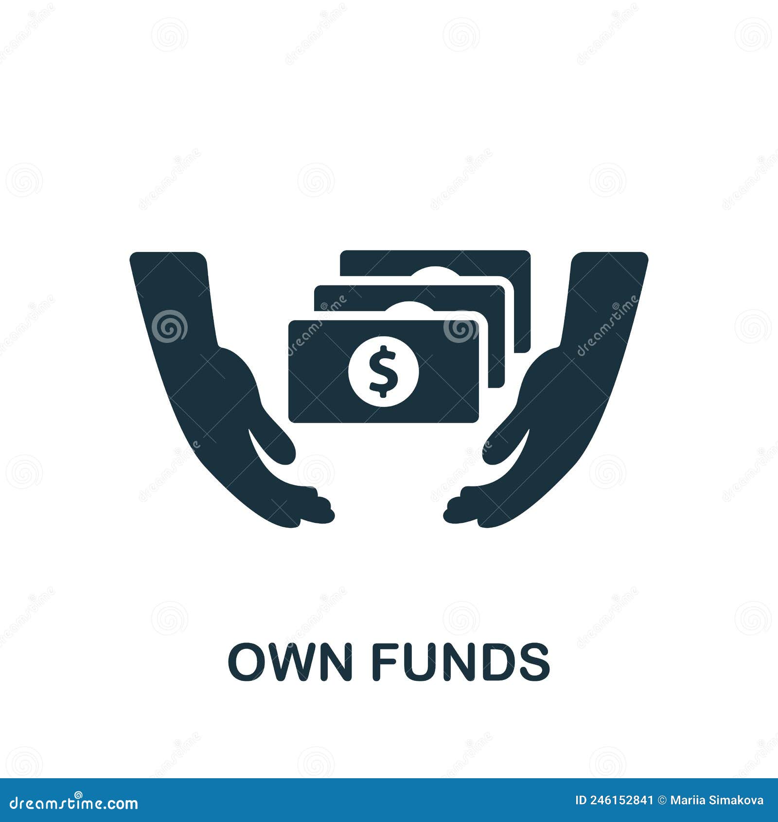 own funds icon. monochrome simple banking icon for templates, web  and infographics