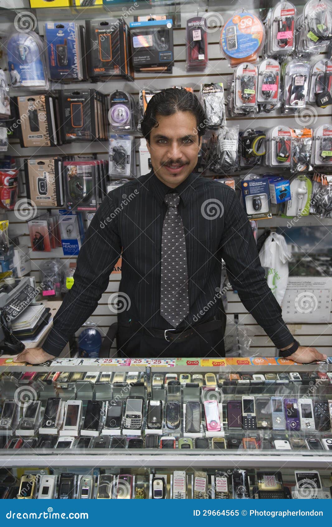 Owner Standing in Mobile Shop Editorial Image Image of indoors