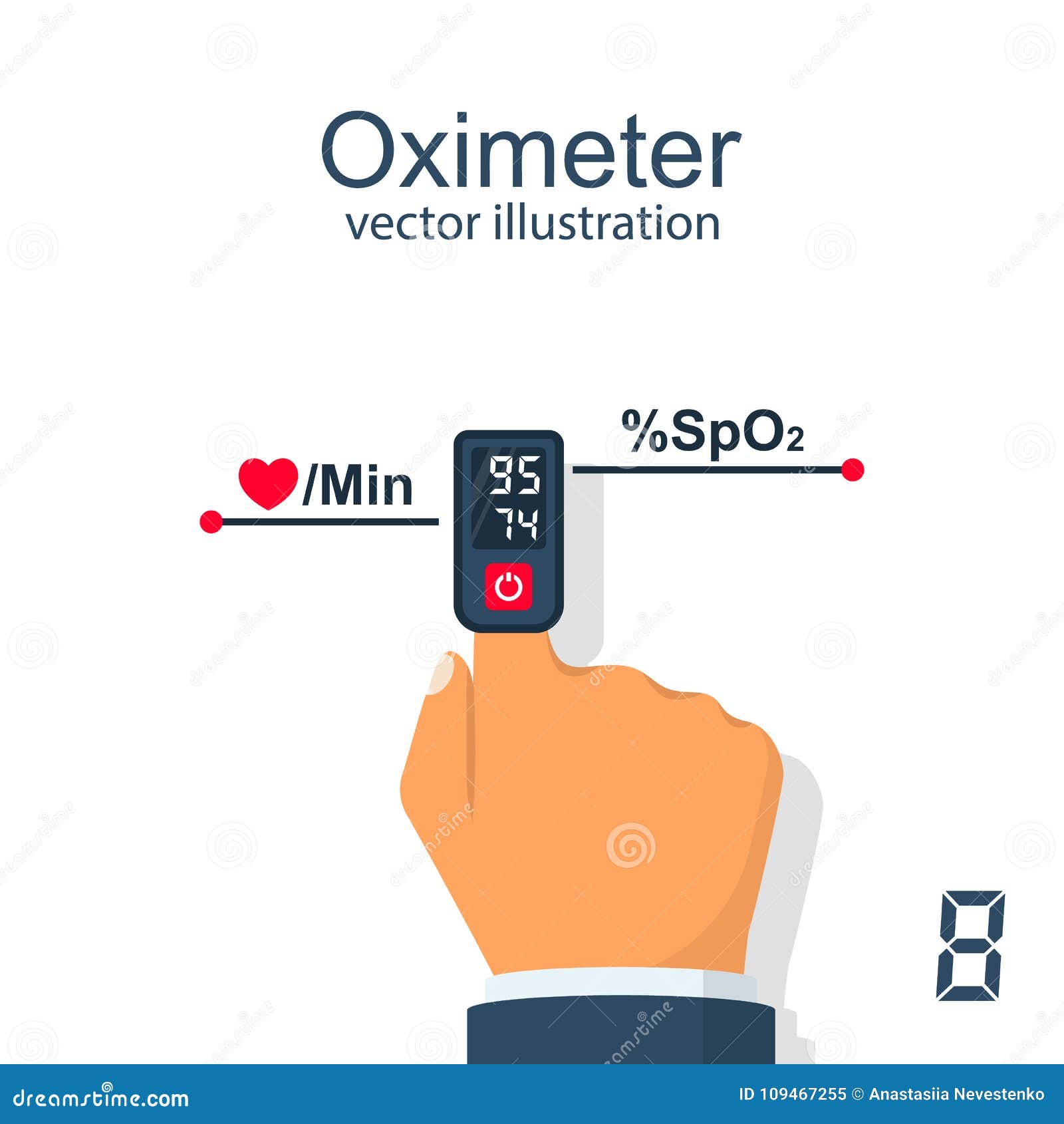 Oxímetro En Vector Del Finger Ilustración del Vector - Ilustración de  vector, prueba: 109467255