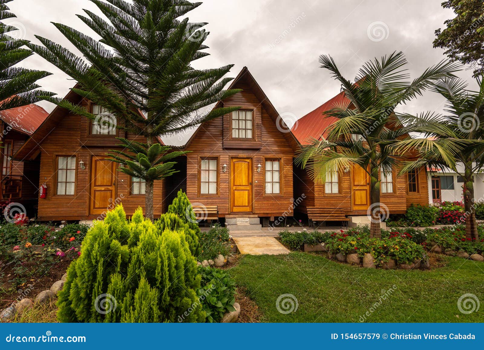 wooden houses in oxapampa city