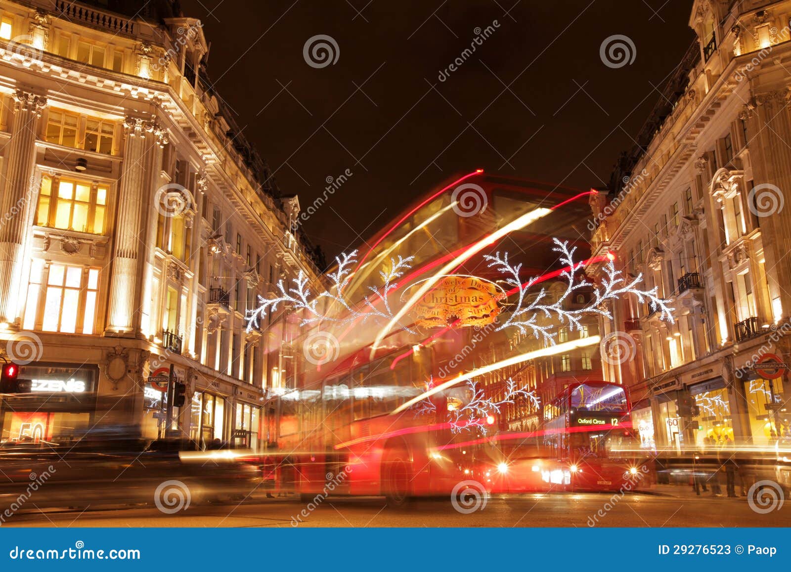 Oxford Street Christmas Lights Editorial Stock Photo Image of british